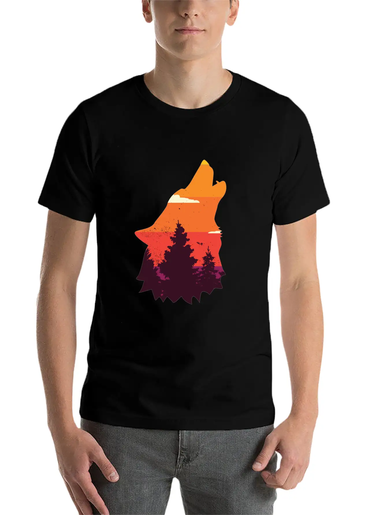 Wolf Nature Wolves Wolf Pack Modern Fit Casual T-Shirt – Clean And Versatile Design
