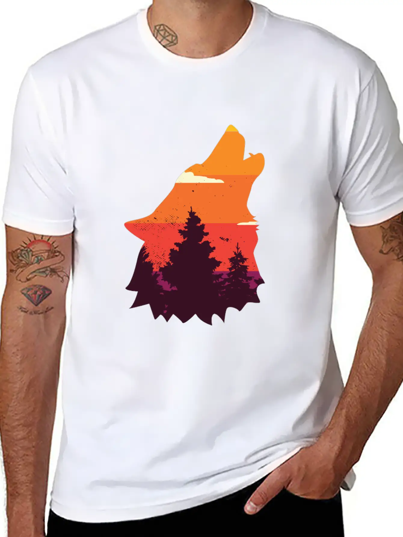 Wolf Nature Wolves Wolf Pack Modern Fit Casual T-Shirt – Clean And Versatile Design