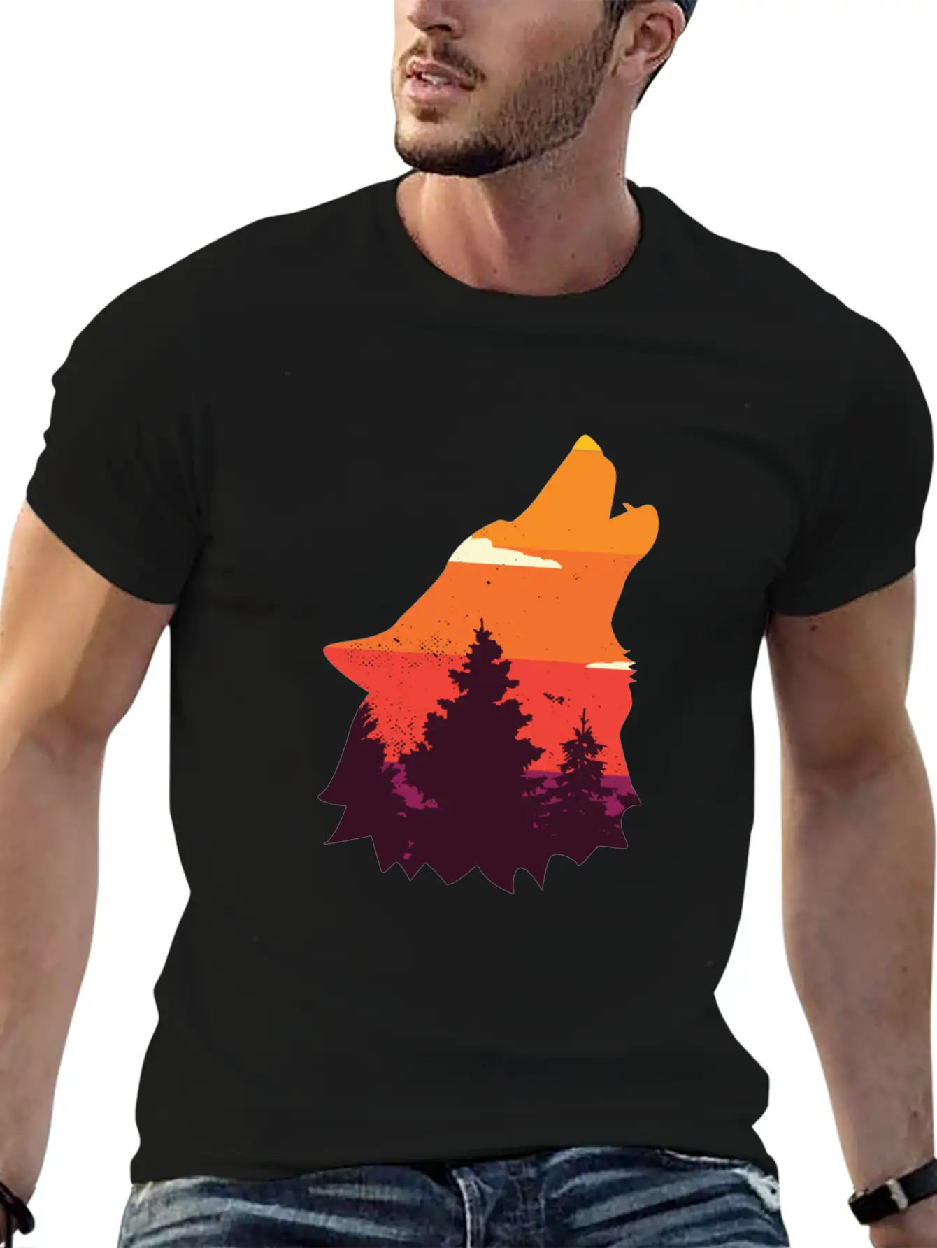 Wolf Nature Wolves Wolf Pack Modern Fit Casual T-Shirt – Clean And Versatile Design