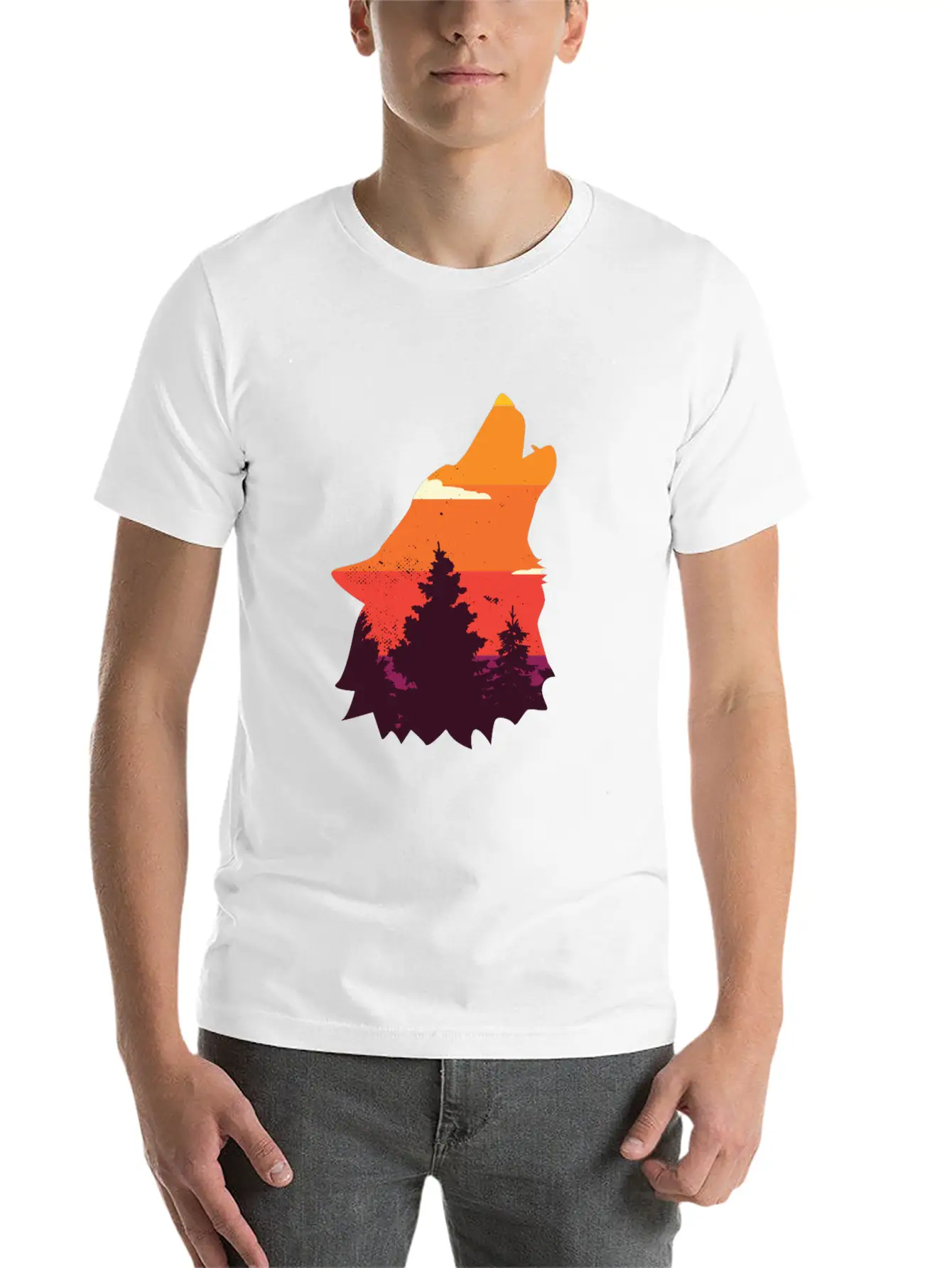 Wolf Nature Wolves Wolf Pack Modern Fit Casual T-Shirt – Clean And Versatile Design