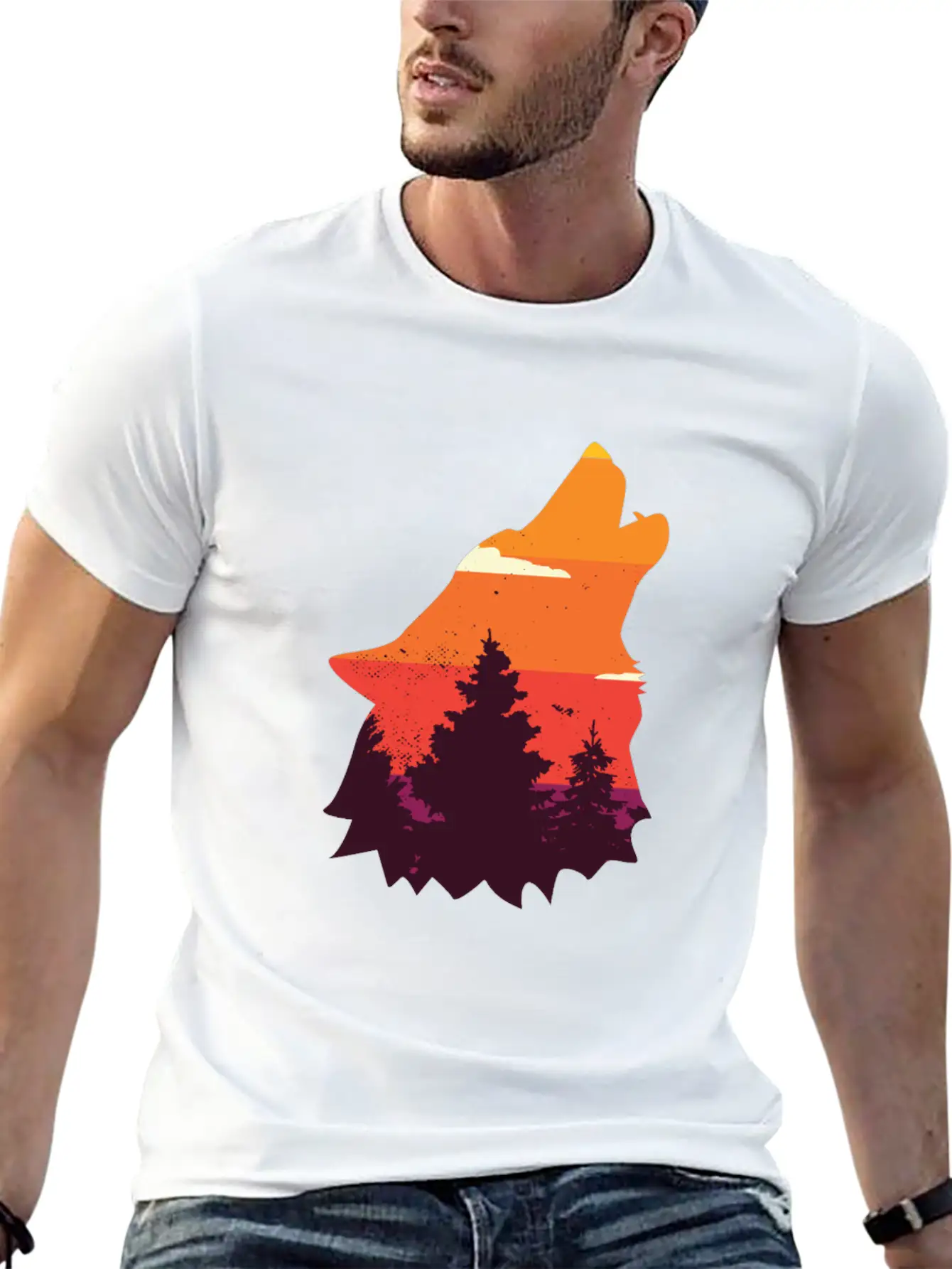 Wolf Nature Wolves Wolf Pack Modern Fit Casual T-Shirt – Clean And Versatile Design