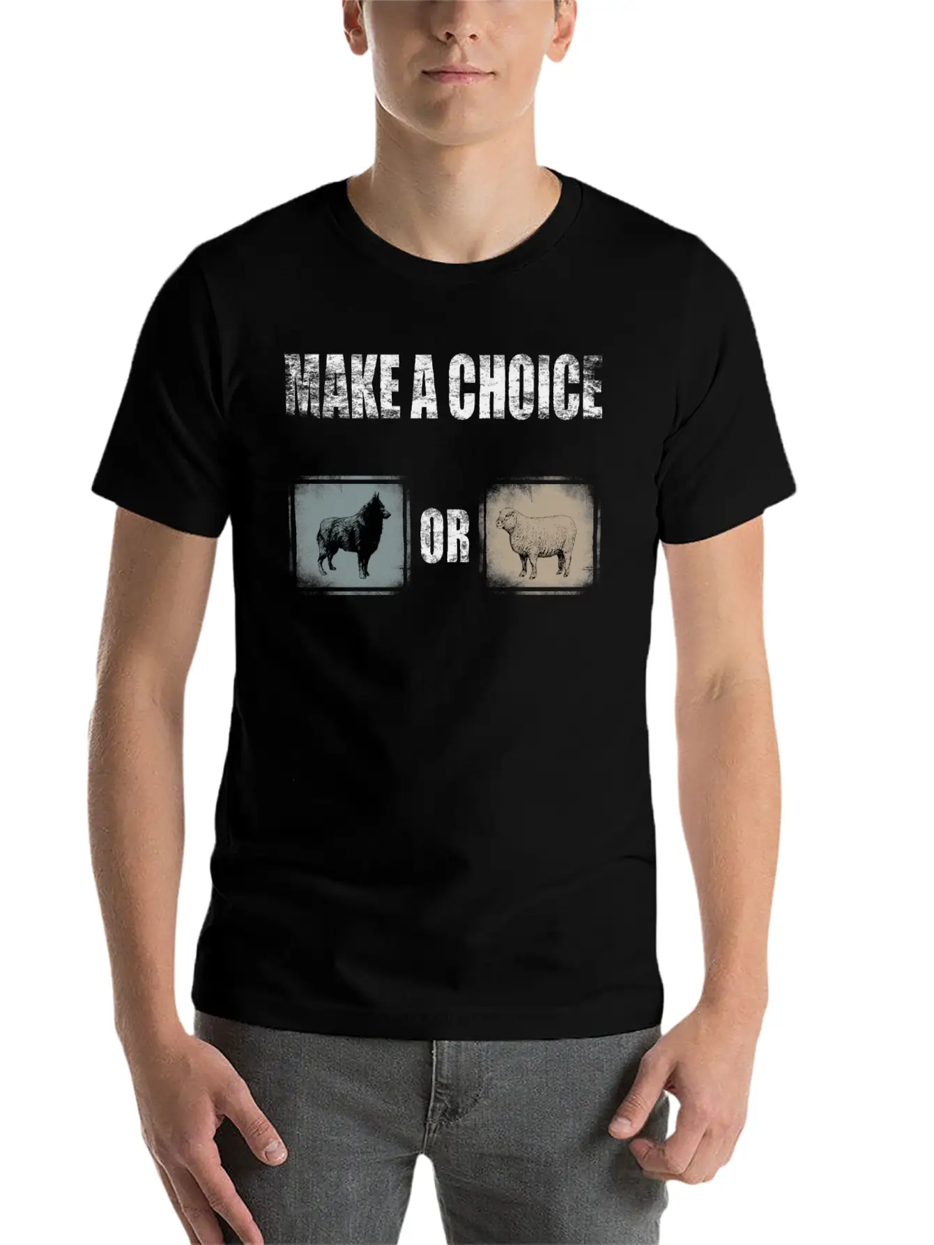 Wolf Or Sheep Lightweight Cotton T-Shirt – Daily Comfort Graphic Shirt