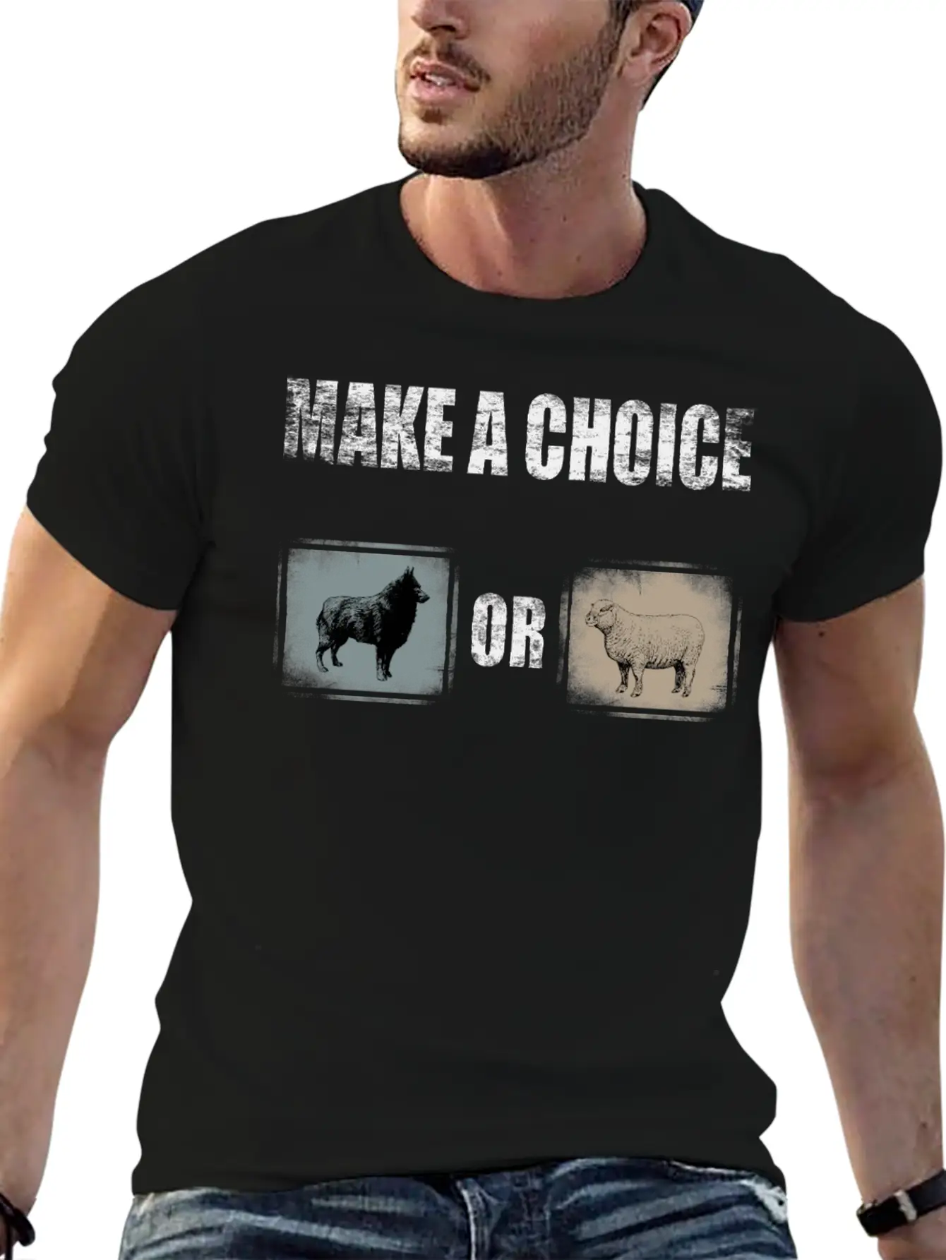 Wolf Or Sheep Lightweight Cotton T-Shirt – Daily Comfort Graphic Shirt