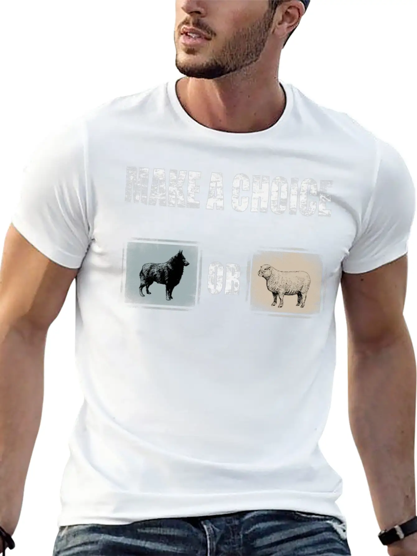 Wolf Or Sheep Lightweight Cotton T-Shirt – Daily Comfort Graphic Shirt