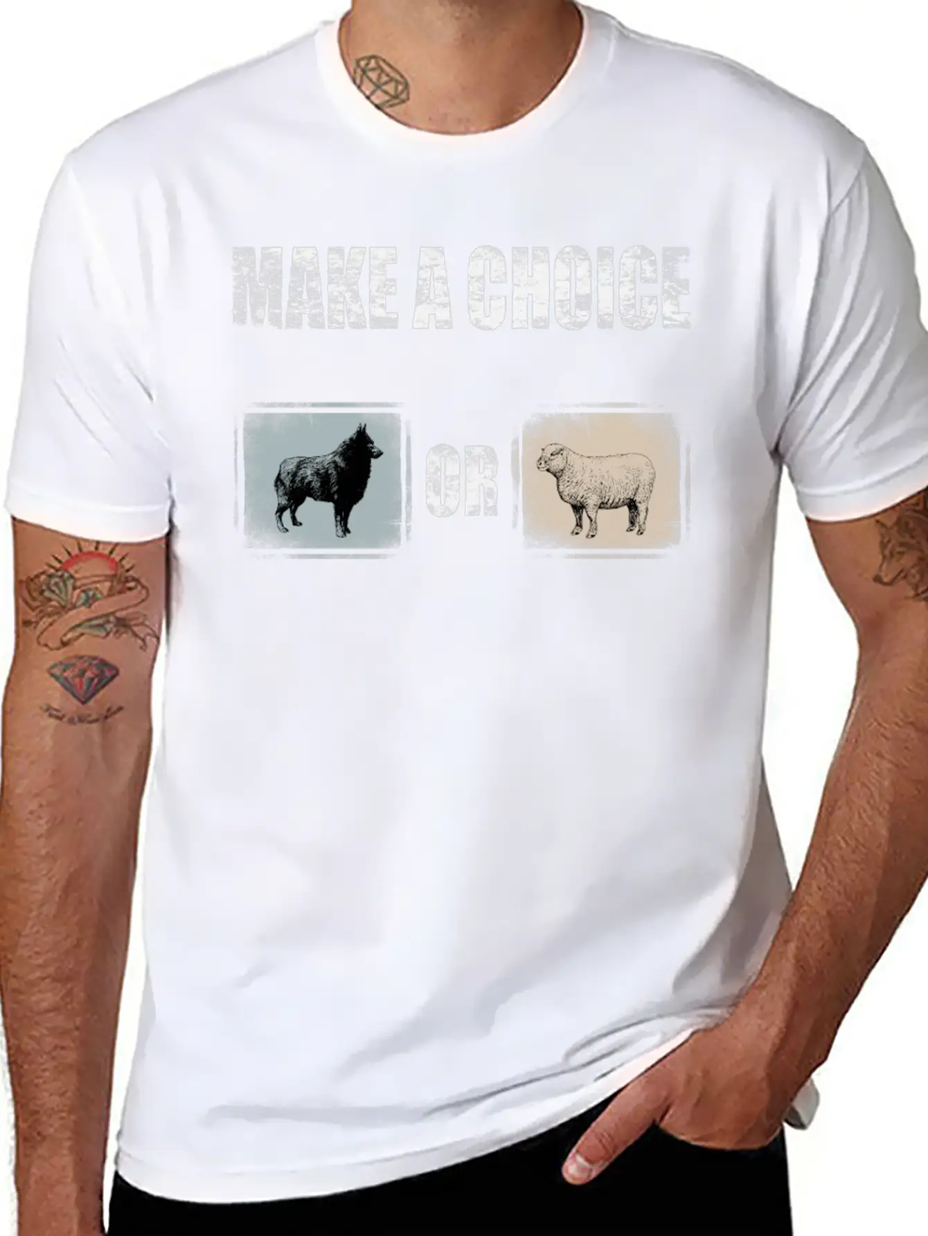 Wolf Or Sheep Lightweight Cotton T-Shirt – Daily Comfort Graphic Shirt