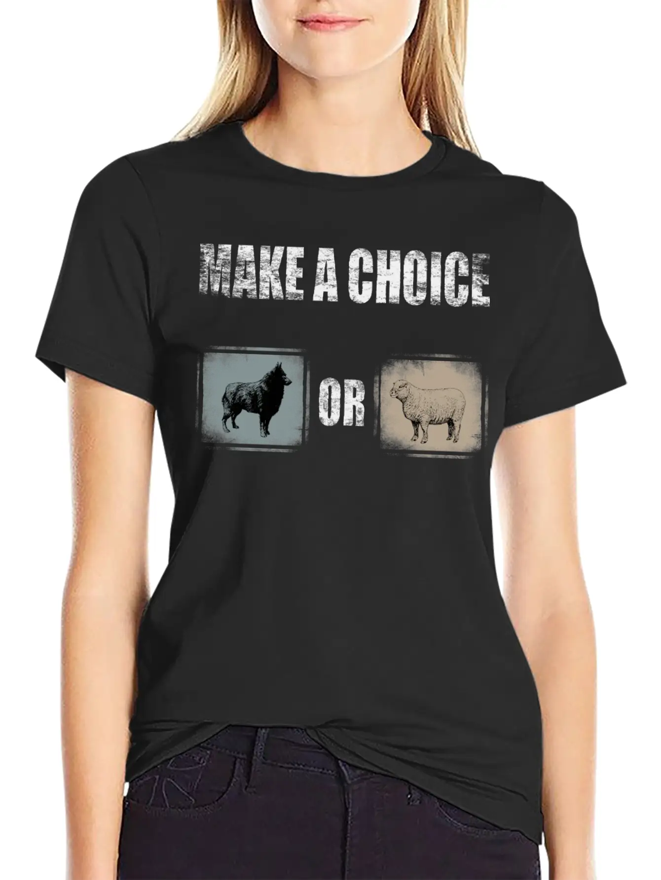 Wolf Or Sheep Lightweight Cotton T-Shirt – Daily Comfort Graphic Shirt