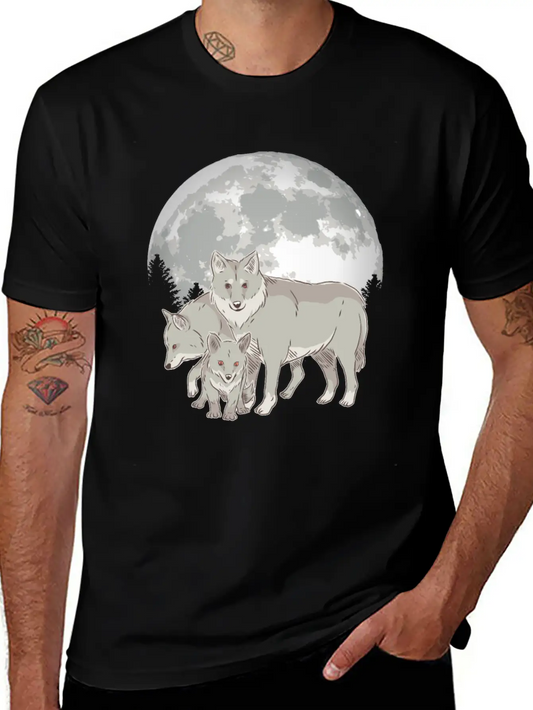 Wolf Pack Full Moon Stylish Everyday T-Shirt – Unisex Basic Cotton Tee