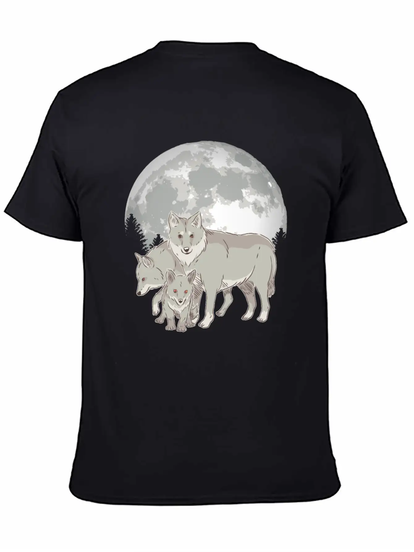 Wolf Pack Full Moon Stylish Everyday T-Shirt – Unisex Basic Cotton Tee