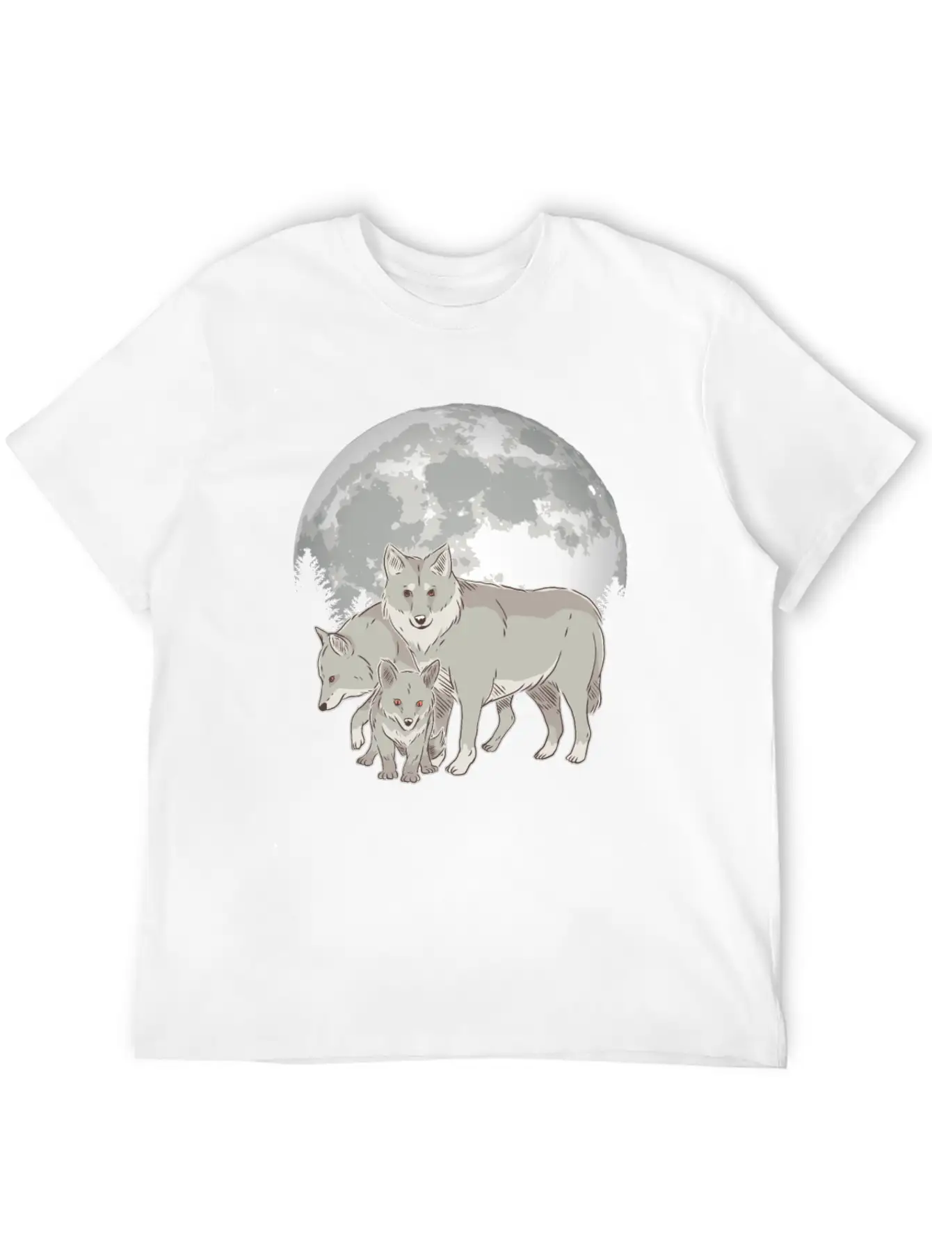 Wolf Pack Full Moon Stylish Everyday T-Shirt – Unisex Basic Cotton Tee