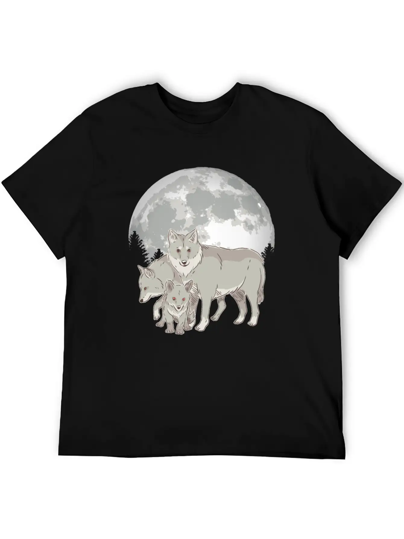 Wolf Pack Full Moon Stylish Everyday T-Shirt – Unisex Basic Cotton Tee
