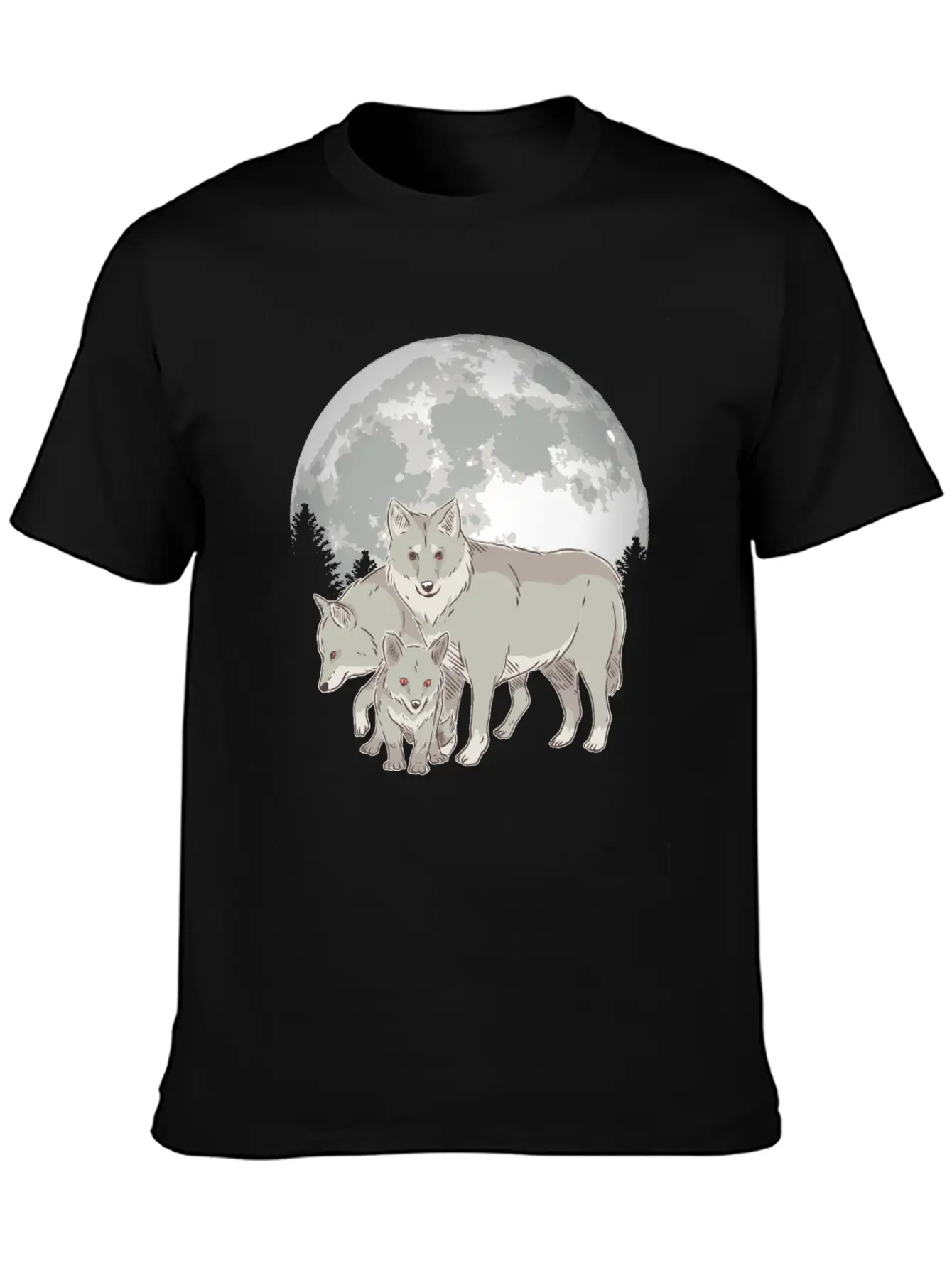 Wolf Pack Full Moon Stylish Everyday T-Shirt – Unisex Basic Cotton Tee