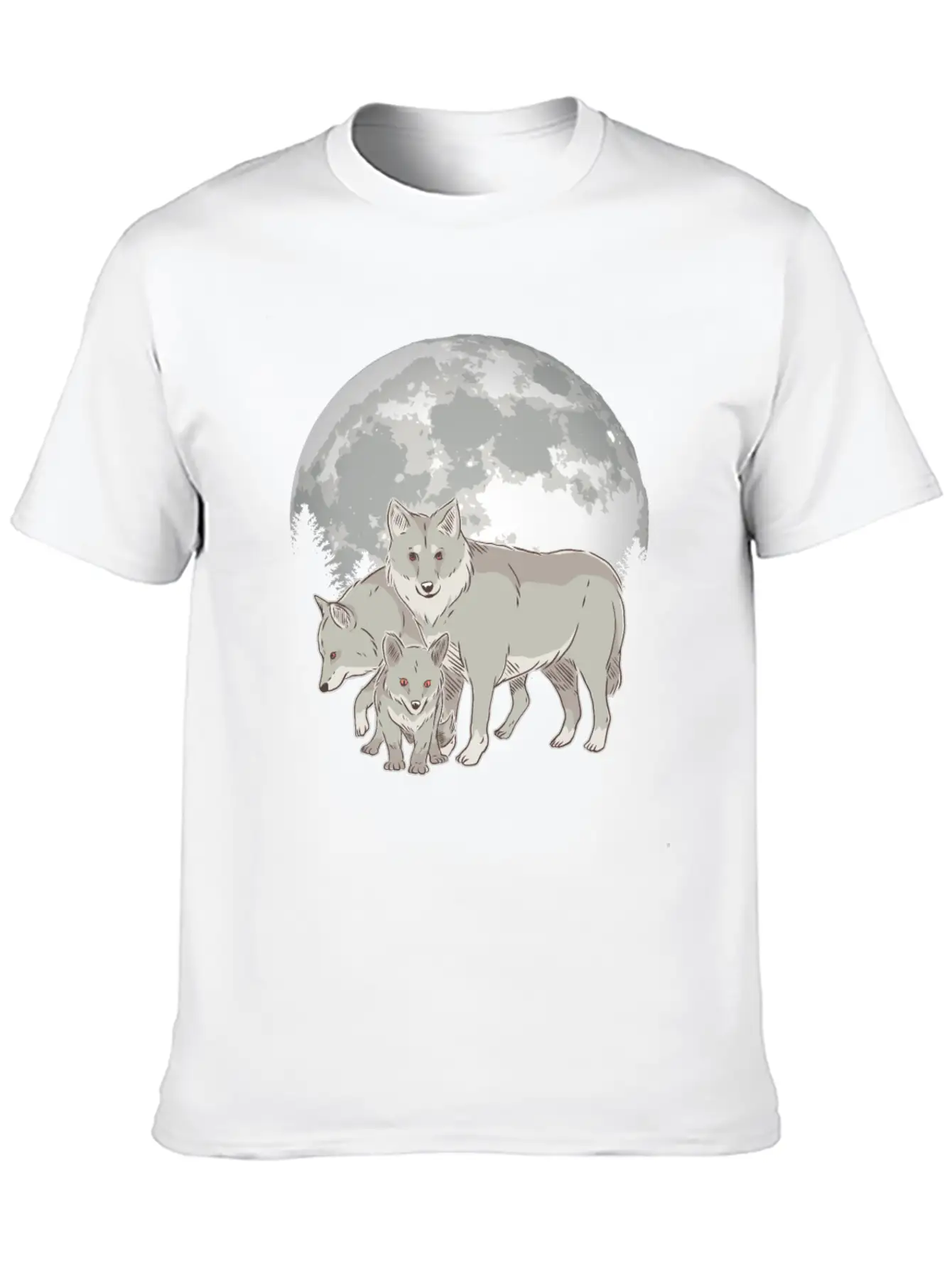 Wolf Pack Full Moon Stylish Everyday T-Shirt – Unisex Basic Cotton Tee