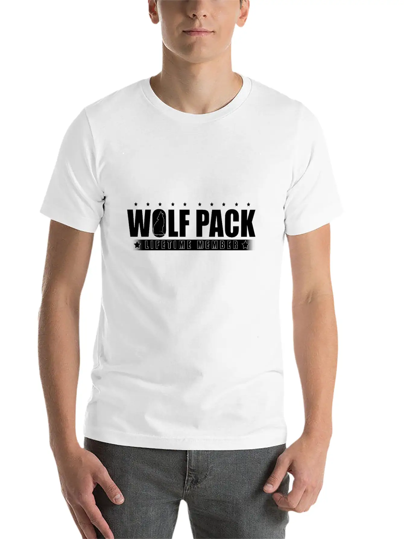 Wolf Pack Lifetime Member Wolves Alpha Carnivore Stylish Everyday T-Shirt – Unisex Basic Cotton Tee