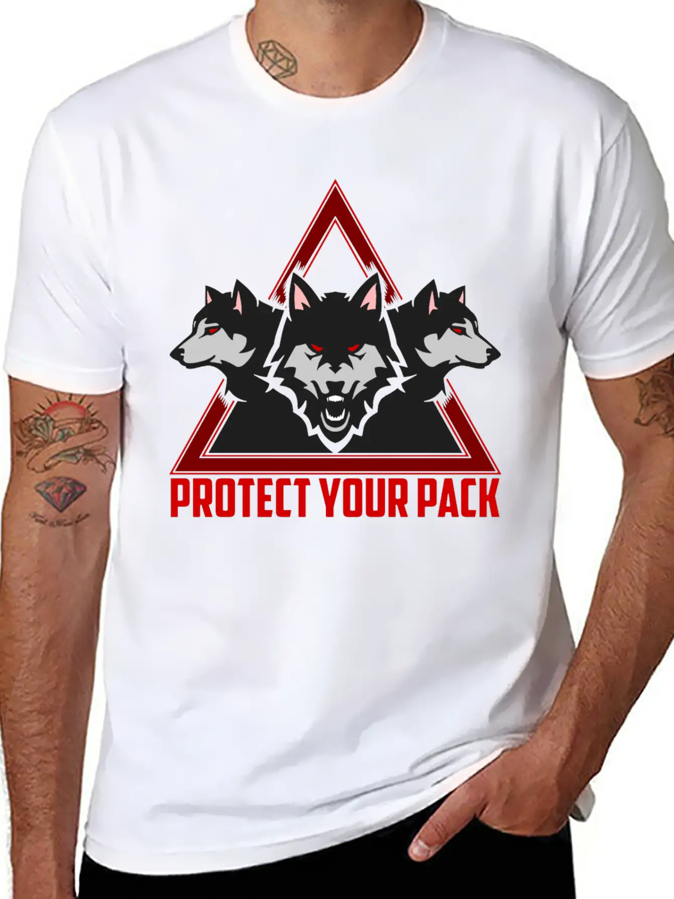 Wolf Pack Unisex Casual T-Shirt – Clean Design For Daily Comfort