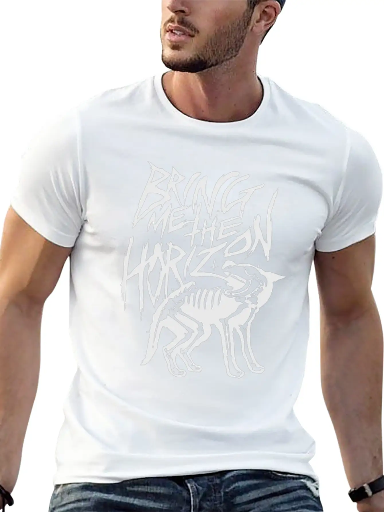 Wolf Skull Lightweight Cotton T-Shirt – Daily Comfort Graphic Shirt