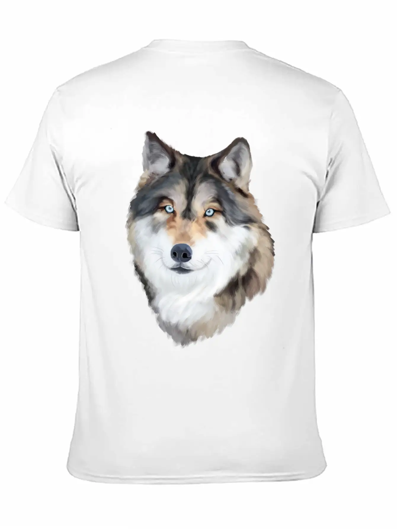 Wolf Smile Happy Vibes Lightweight Cotton T-Shirt – Daily Comfort Graphic Shirt