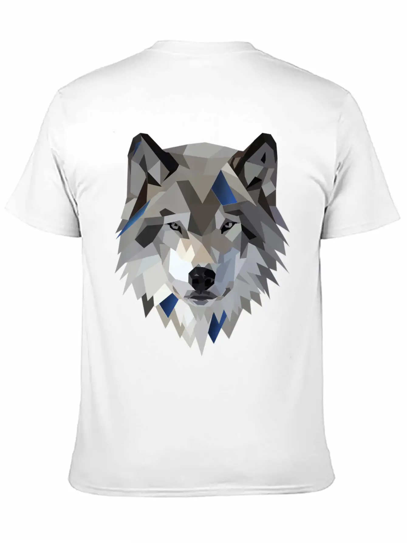 Wolf T Shirt Geometric Low Poly Lightweight Cotton T-Shirt – Daily Comfort Graphic Shirt