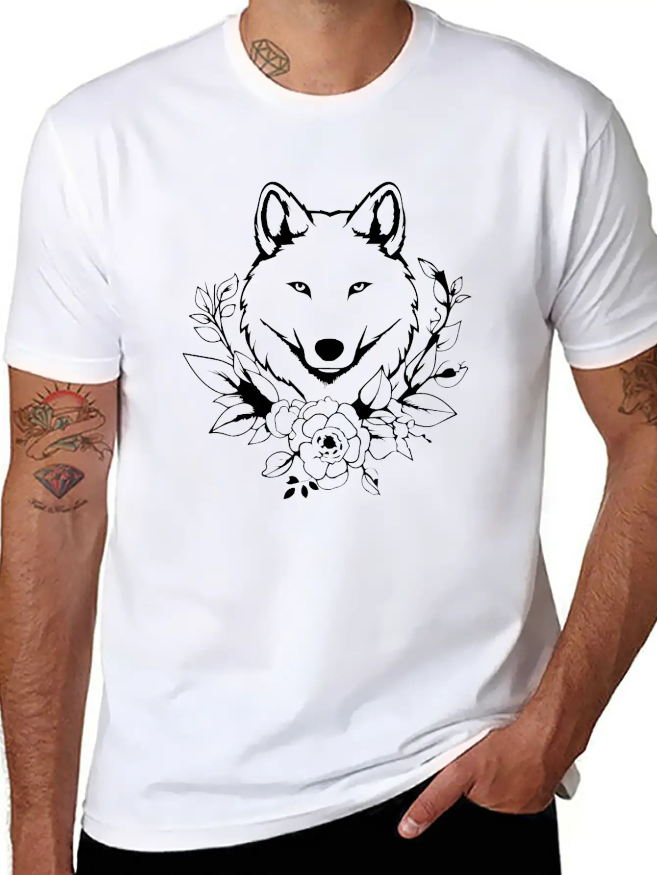 Wolf Unisex Casual T-Shirt – Clean Design For Daily Comfort