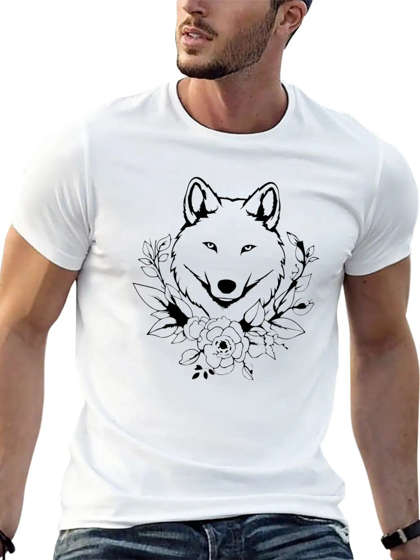 Wolf Unisex Casual T-Shirt – Clean Design For Daily Comfort