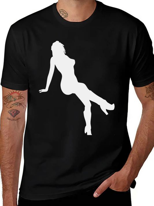 Woman Body Silhouette Vector Design Lightweight Cotton T-Shirt – Daily Comfort Graphic Shirt