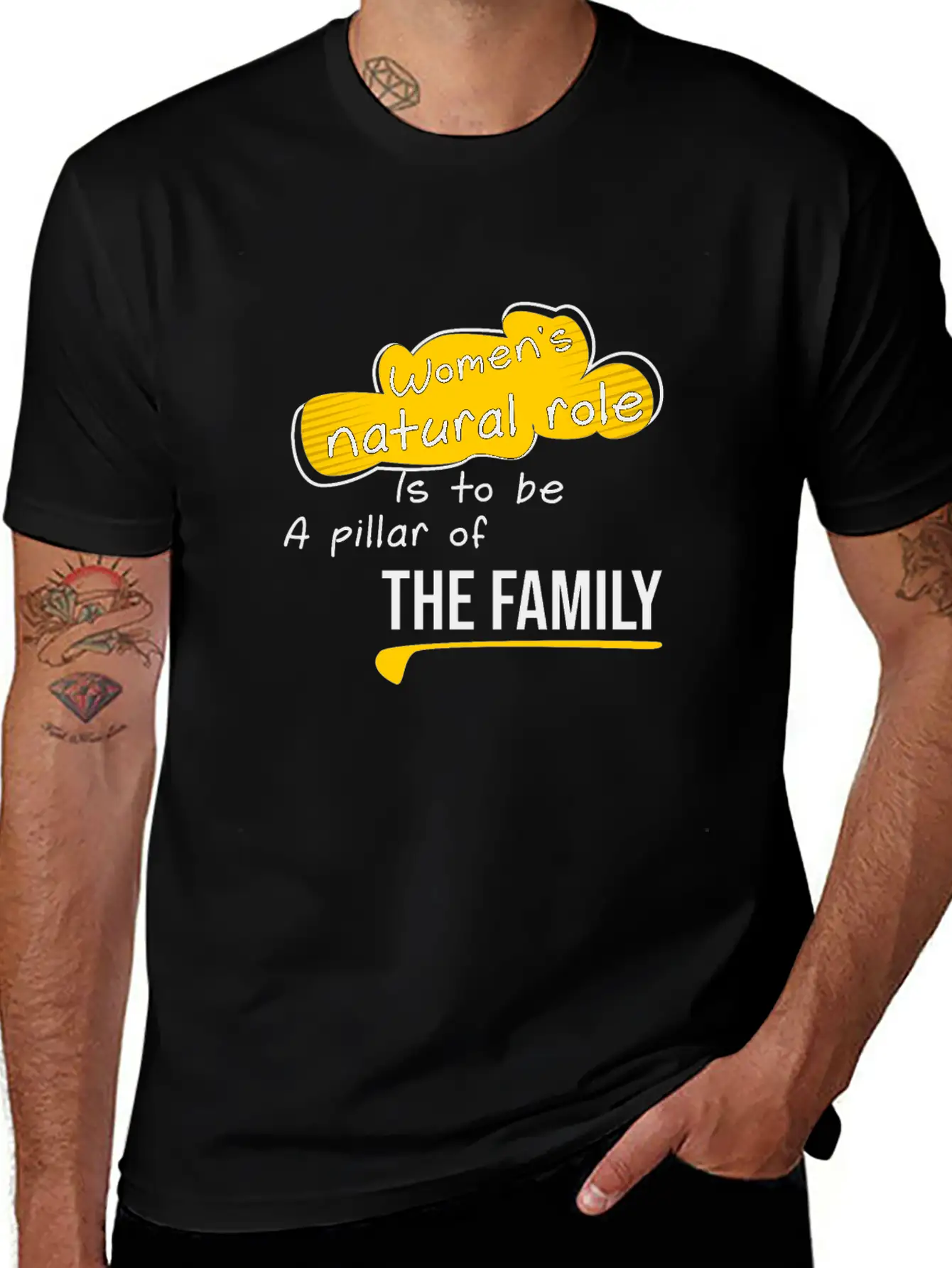 Women S Natural Role, Quote Family Lightweight Cotton T-Shirt – Daily Comfort Graphic Shirt