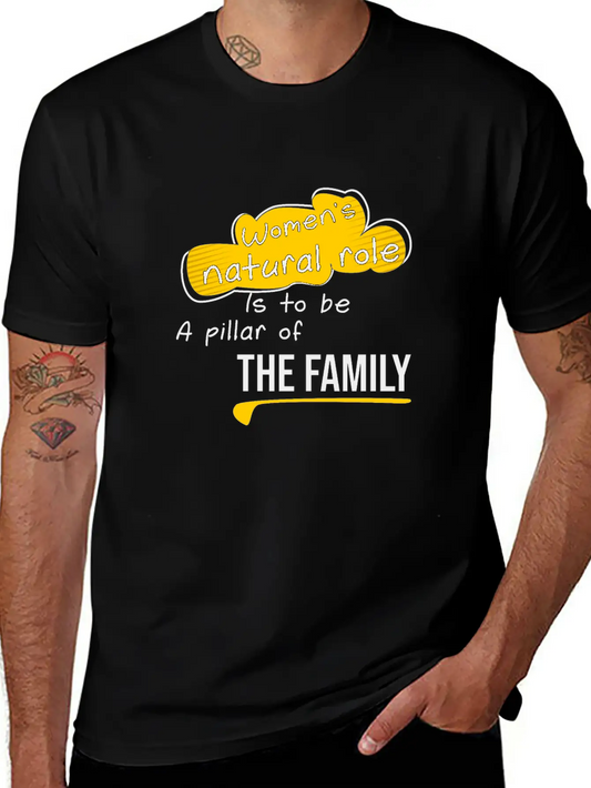 Women S Natural Role, Quote Family Lightweight Cotton T-Shirt – Daily Comfort Graphic Shirt