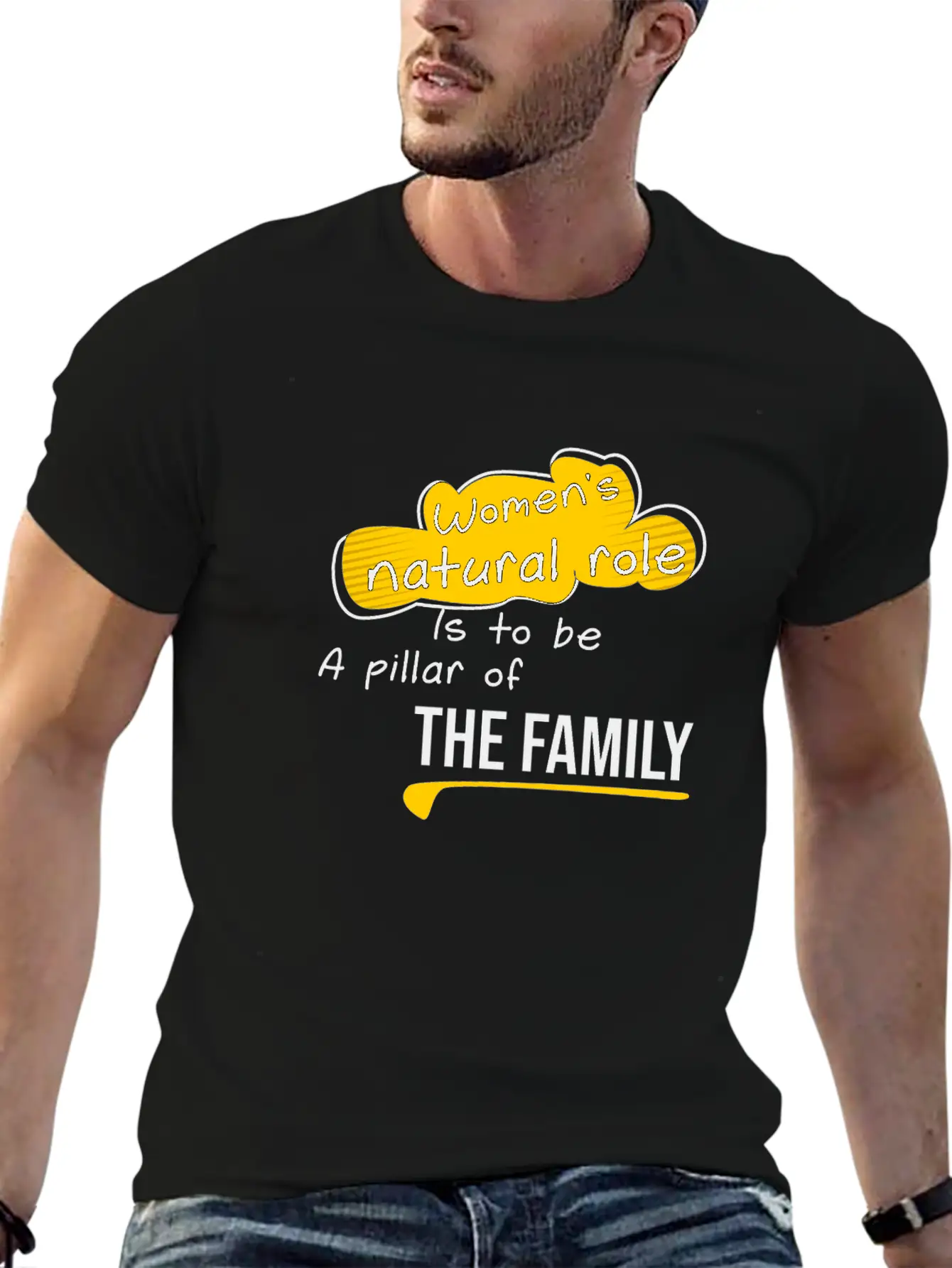 Women S Natural Role, Quote Family Lightweight Cotton T-Shirt – Daily Comfort Graphic Shirt