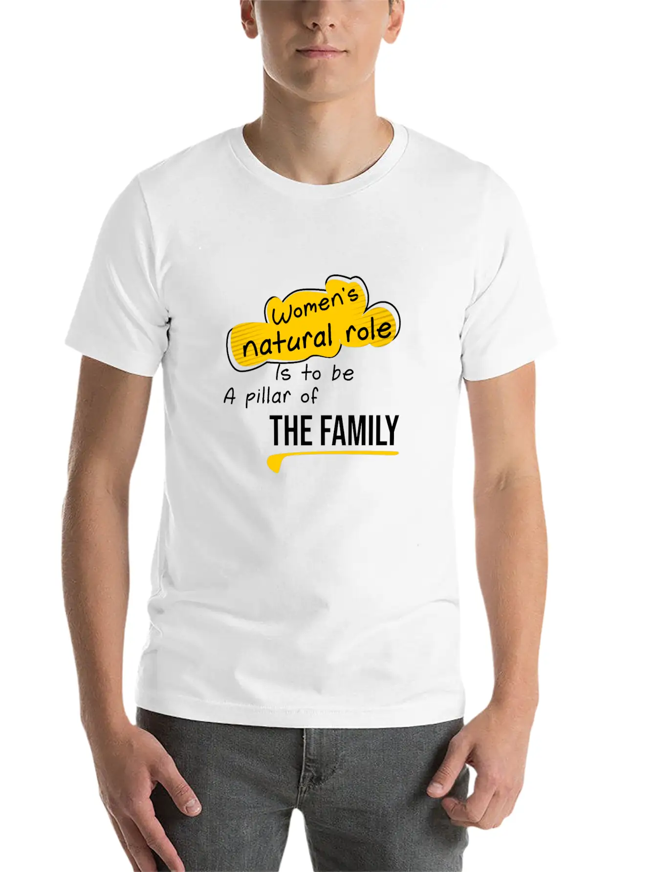 Women S Natural Role, Quote Family Lightweight Cotton T-Shirt – Daily Comfort Graphic Shirt
