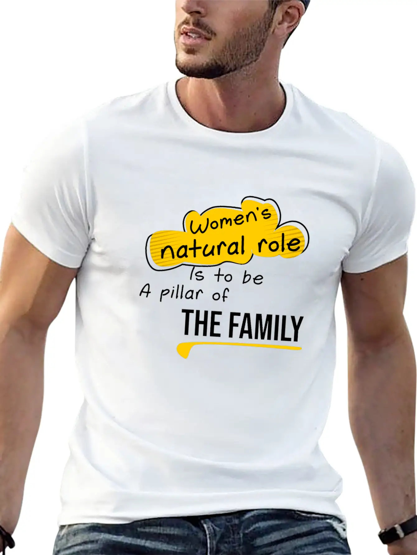 Women S Natural Role, Quote Family Lightweight Cotton T-Shirt – Daily Comfort Graphic Shirt