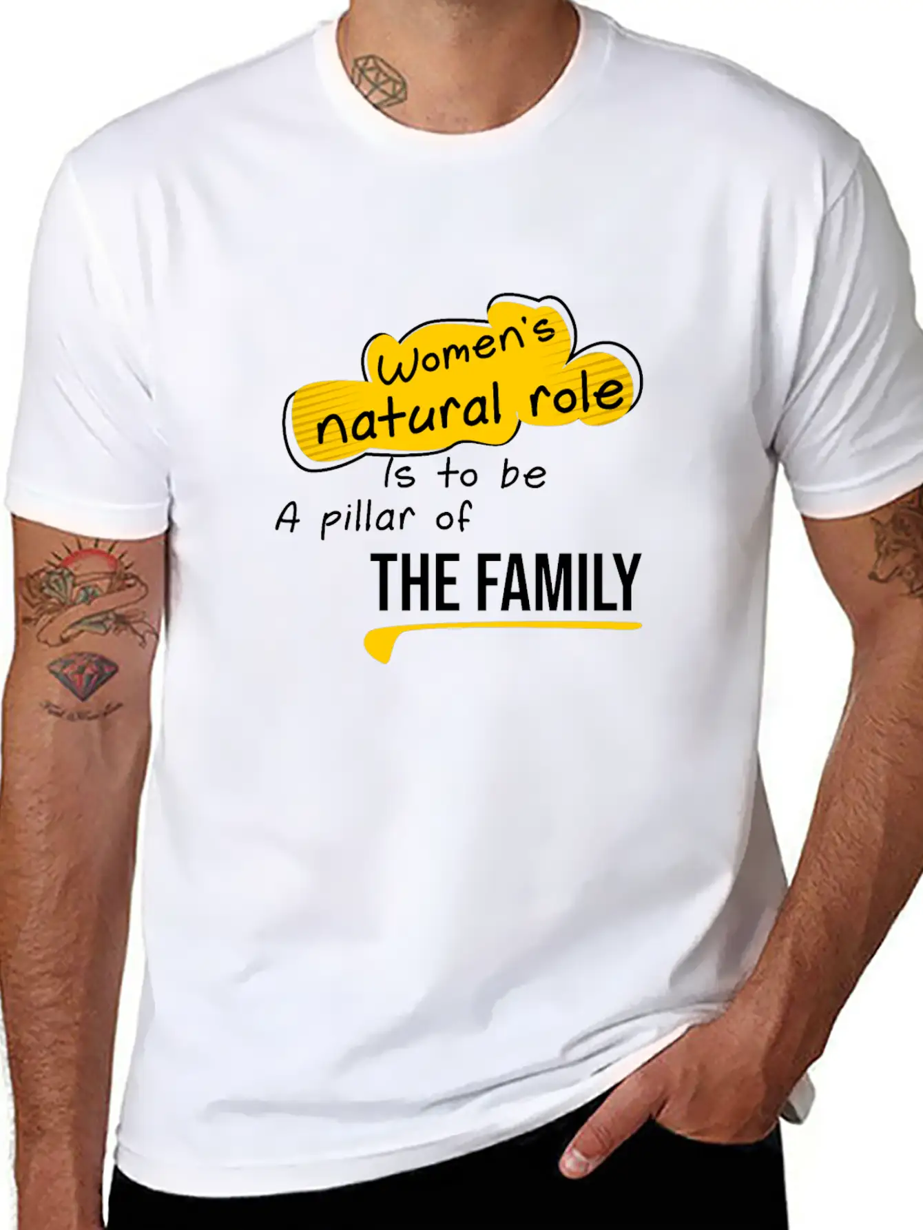 Women S Natural Role, Quote Family Lightweight Cotton T-Shirt – Daily Comfort Graphic Shirt