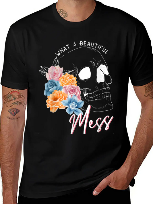 Womens Clothing Colorful Flowers Stylish Everyday T-Shirt – Unisex Basic Cotton Tee
