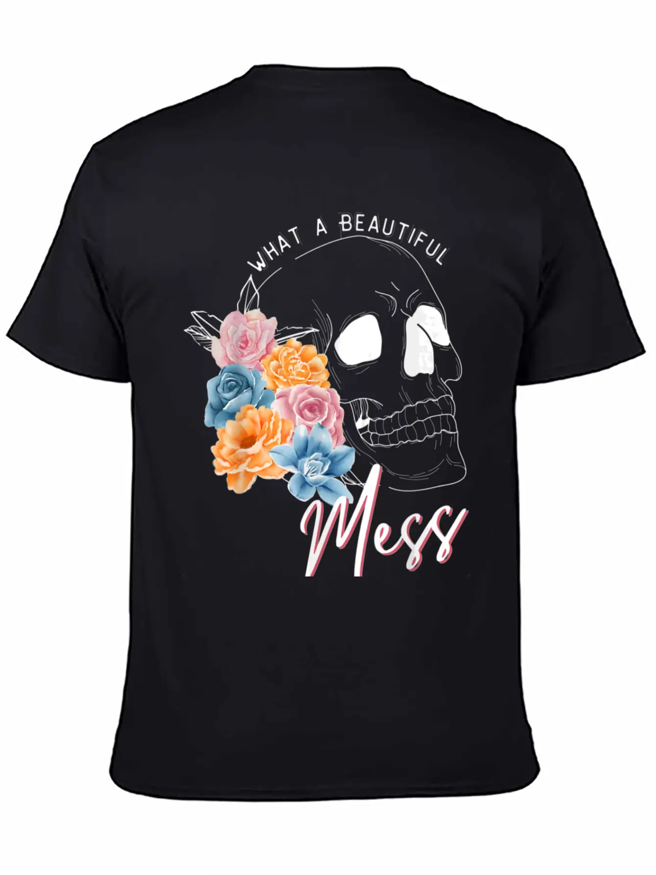 Womens Clothing Colorful Flowers Stylish Everyday T-Shirt – Unisex Basic Cotton Tee