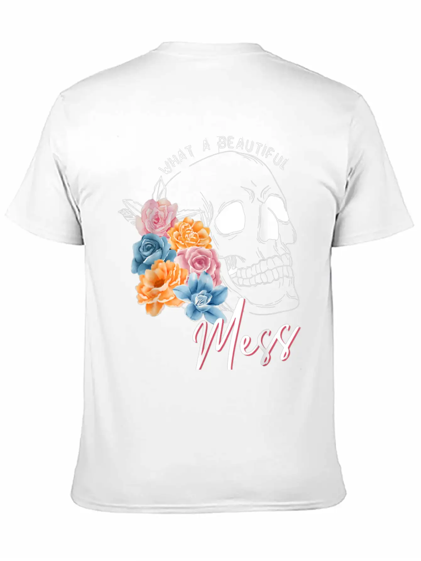 Womens Clothing Colorful Flowers Stylish Everyday T-Shirt – Unisex Basic Cotton Tee