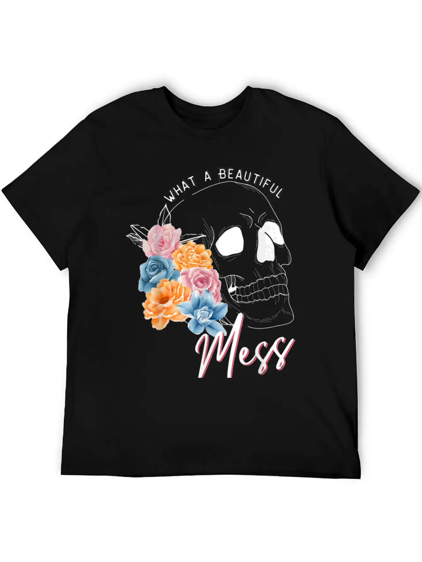Womens Clothing Colorful Flowers Stylish Everyday T-Shirt – Unisex Basic Cotton Tee