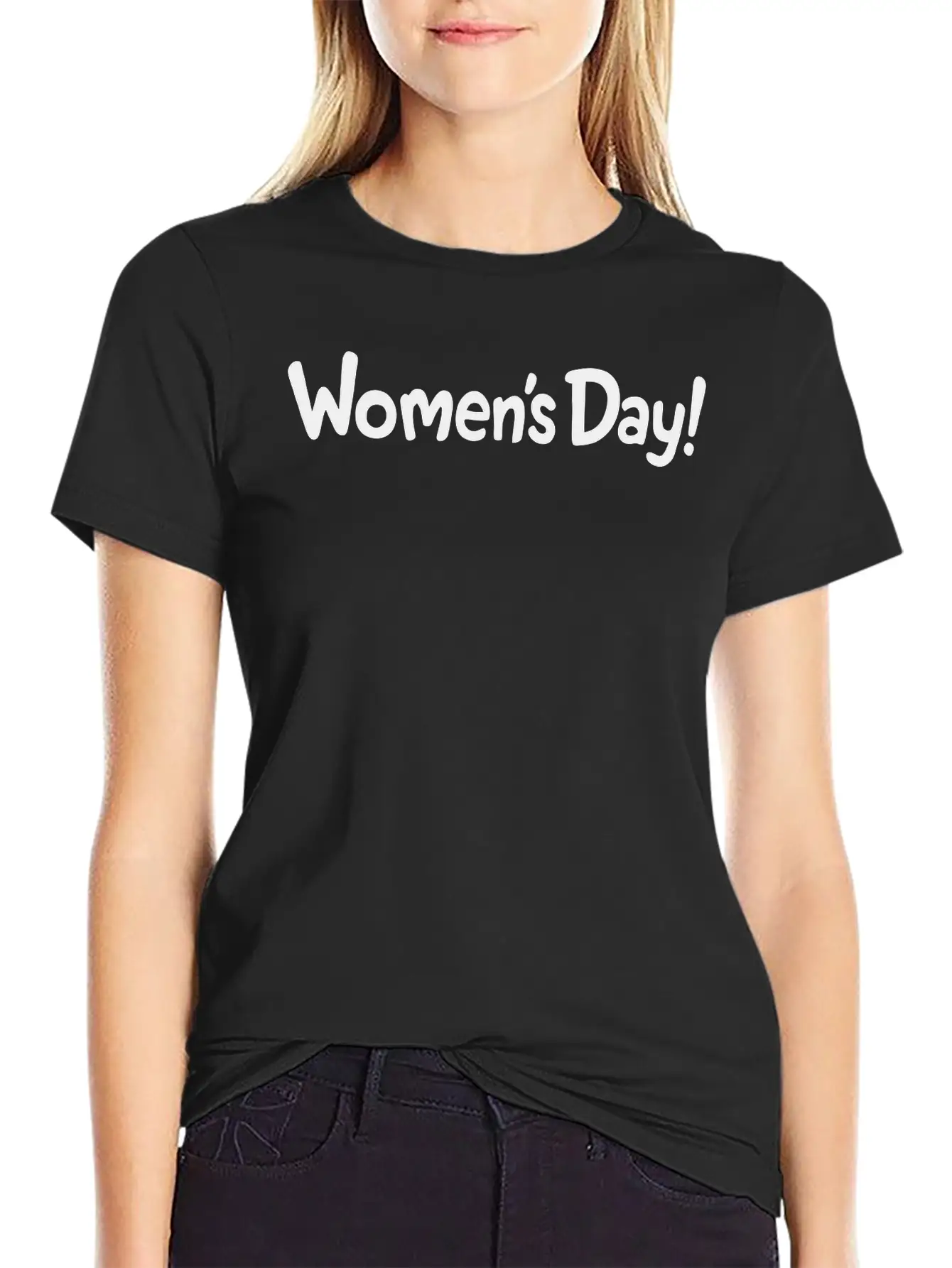 Women's Day Lightweight Cotton T-Shirt – Daily Comfort Graphic Shirt