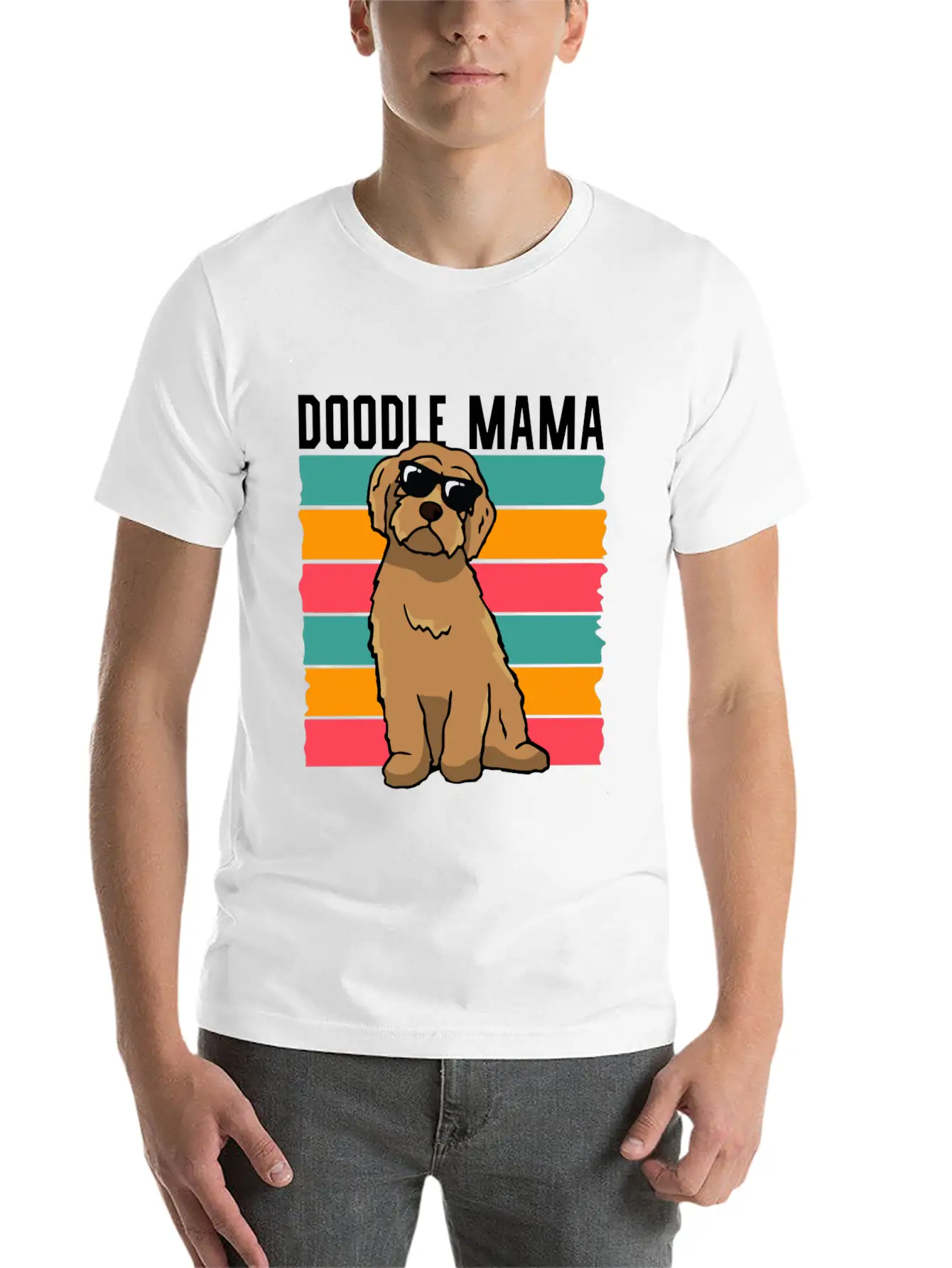 Womens Doodle Mama Labradoodle Goldendoodle Lightweight Cotton T-Shirt – Daily Comfort Graphic Shirt
