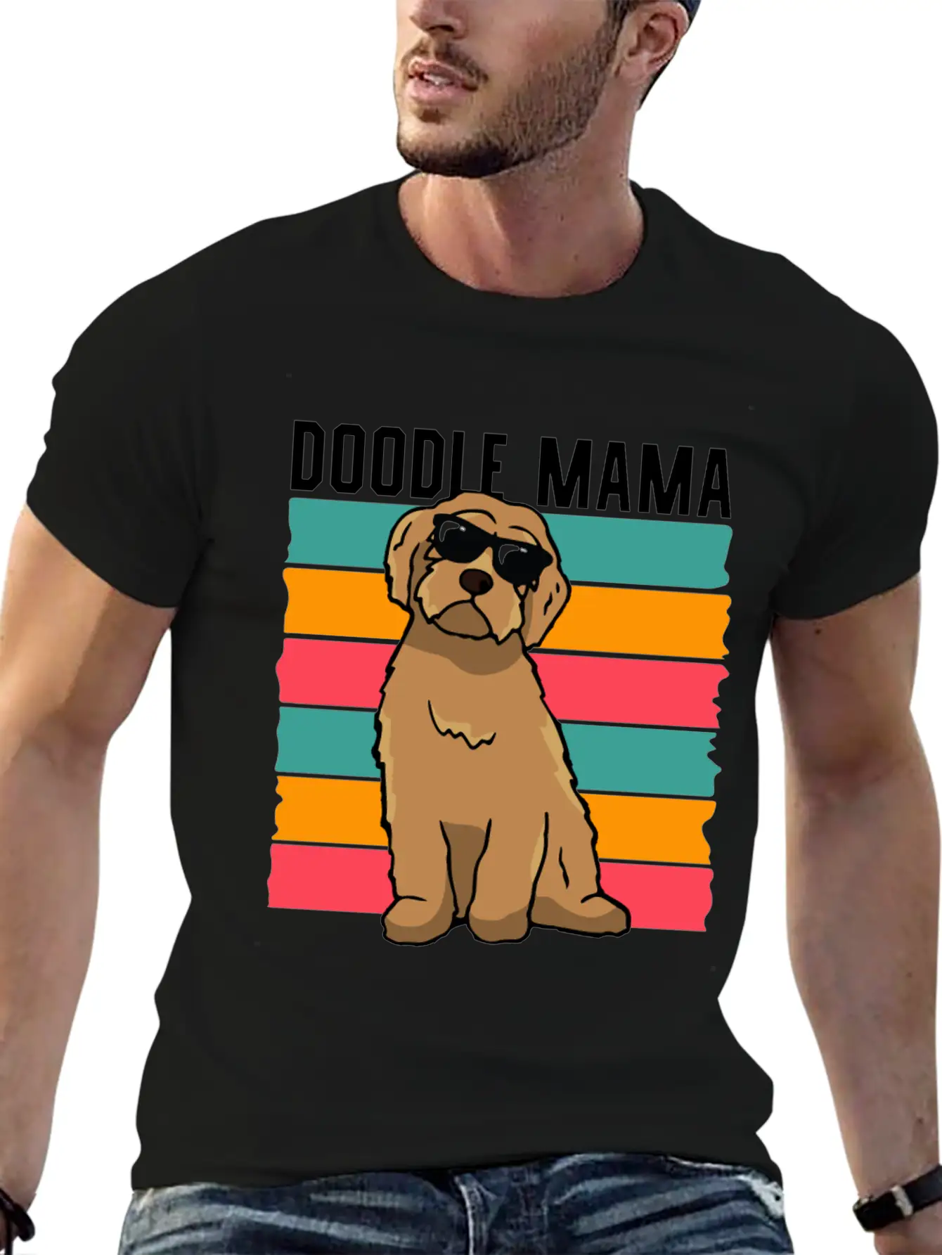 Womens Doodle Mama Labradoodle Goldendoodle Lightweight Cotton T-Shirt – Daily Comfort Graphic Shirt