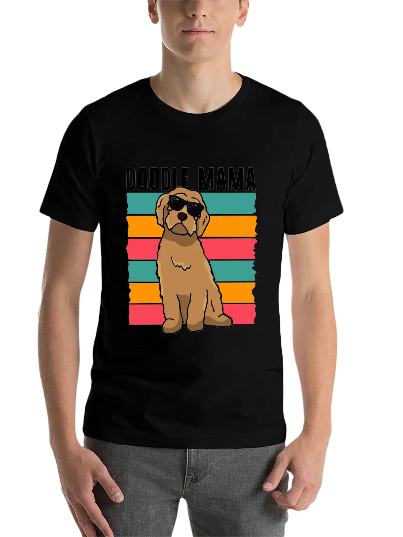 Womens Doodle Mama Labradoodle Goldendoodle Lightweight Cotton T-Shirt – Daily Comfort Graphic Shirt