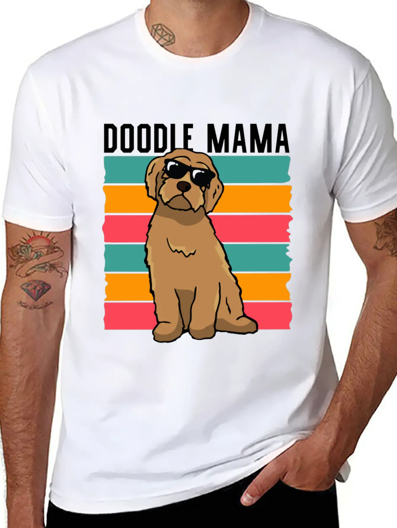 Womens Doodle Mama Labradoodle Goldendoodle Lightweight Cotton T-Shirt – Daily Comfort Graphic Shirt