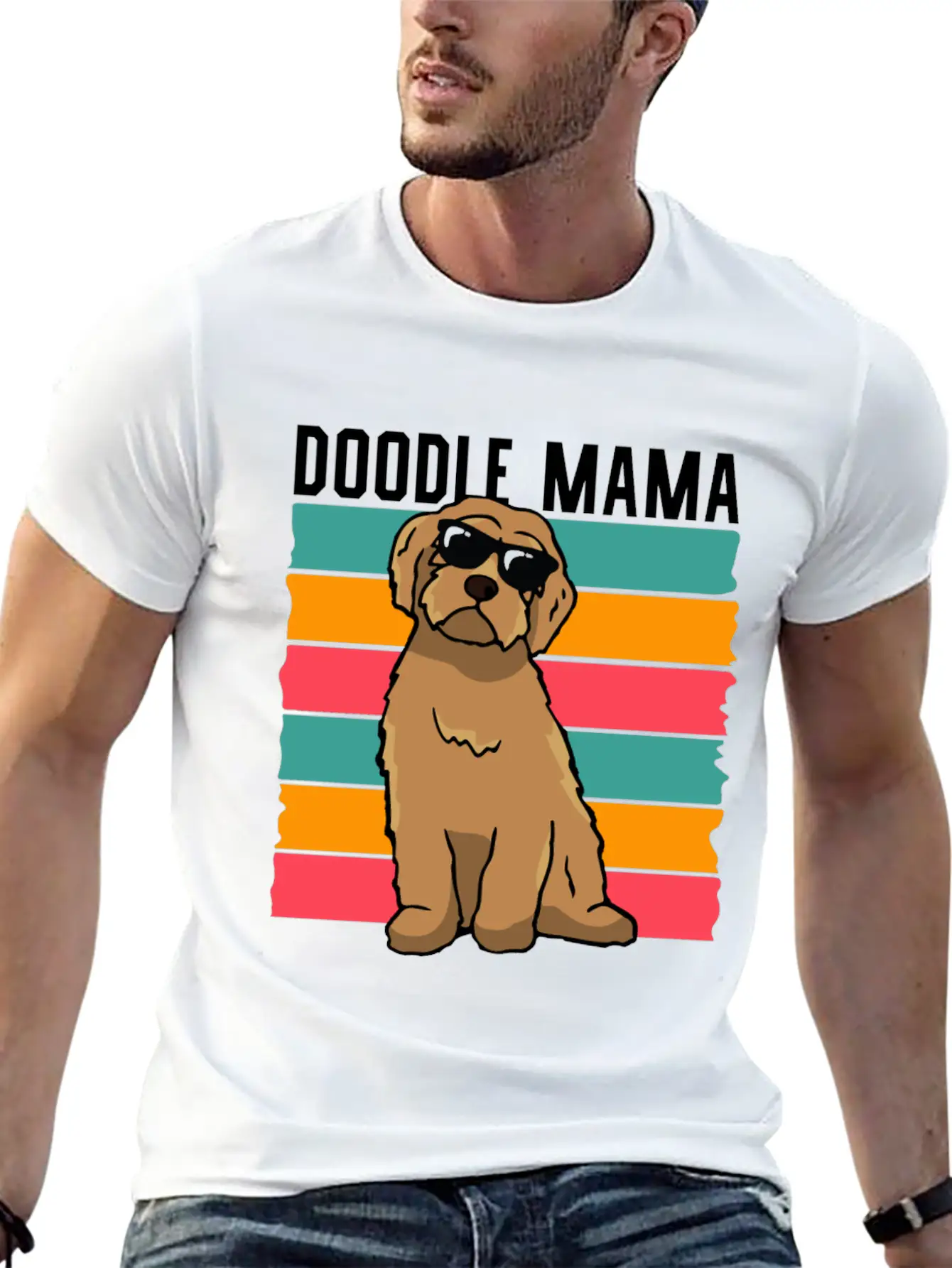 Womens Doodle Mama Labradoodle Goldendoodle Lightweight Cotton T-Shirt – Daily Comfort Graphic Shirt