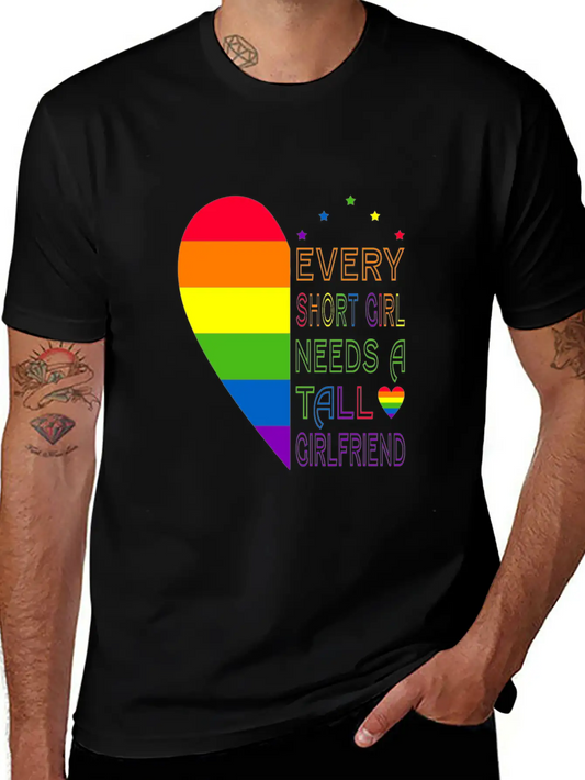 Womens Every Short Girl Lesbian Pride LGBTQ Lightweight Cotton T-Shirt – Daily Comfort Graphic Shirt