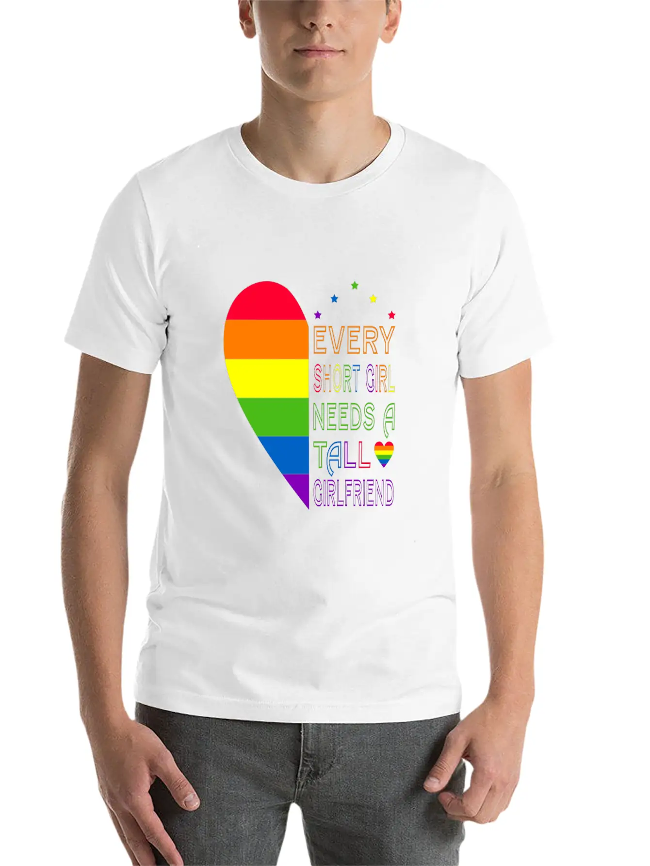 Womens Every Short Girl Lesbian Pride LGBTQ Lightweight Cotton T-Shirt – Daily Comfort Graphic Shirt
