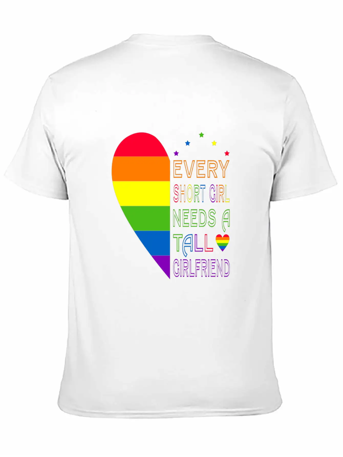 Womens Every Short Girl Lesbian Pride LGBTQ Lightweight Cotton T-Shirt – Daily Comfort Graphic Shirt