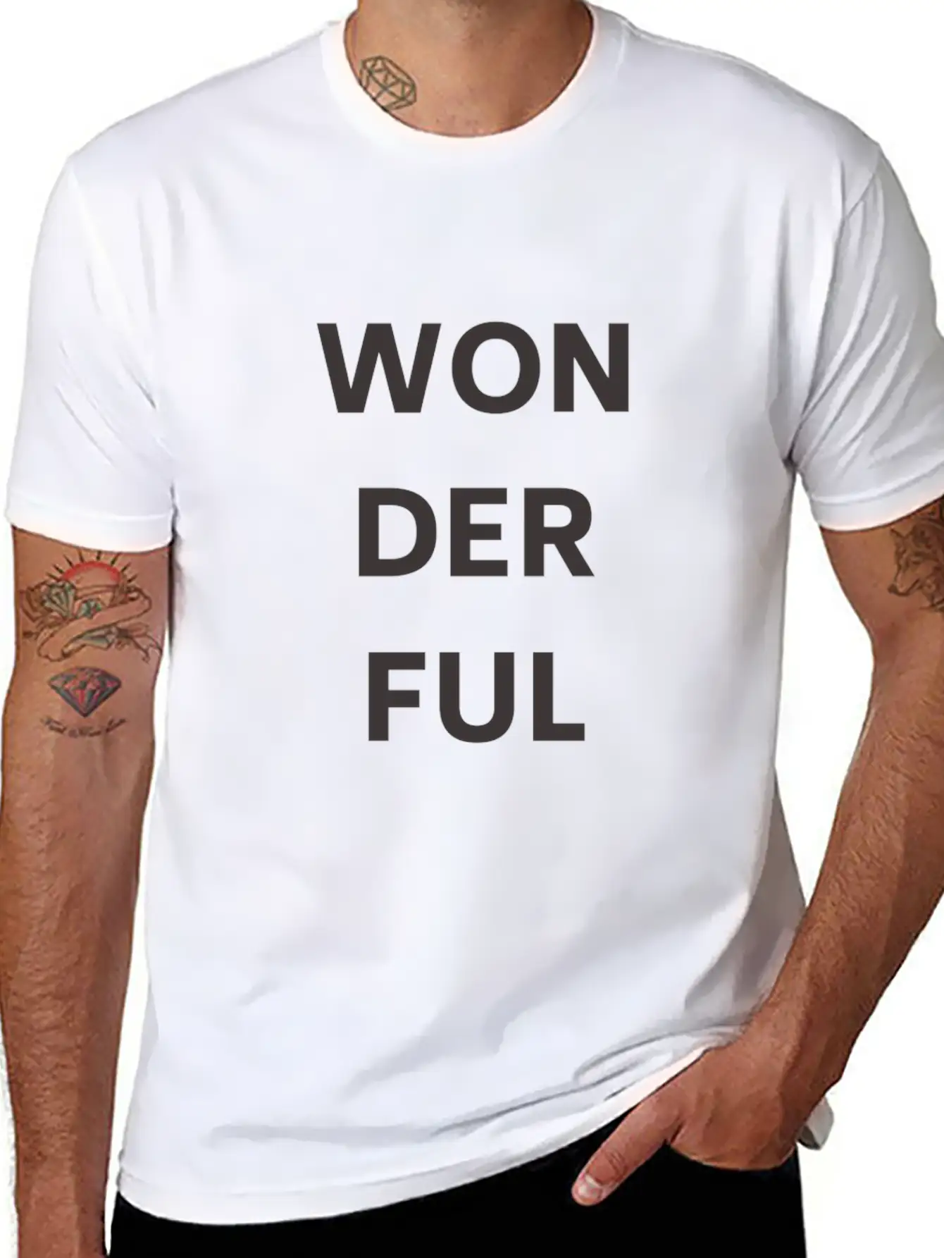 Wonderful, Superb, Fantastic Basic Graphic T-Shirt – Daily Comfort In Soft Cotton