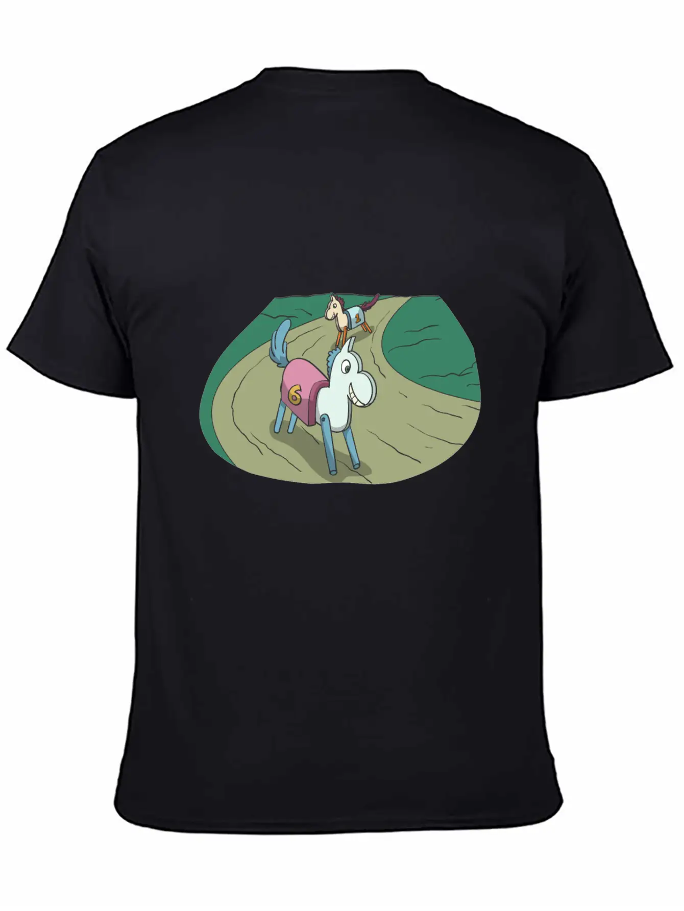 Wooden Horse At The Race Lightweight Cotton T-Shirt – Daily Comfort Graphic Shirt