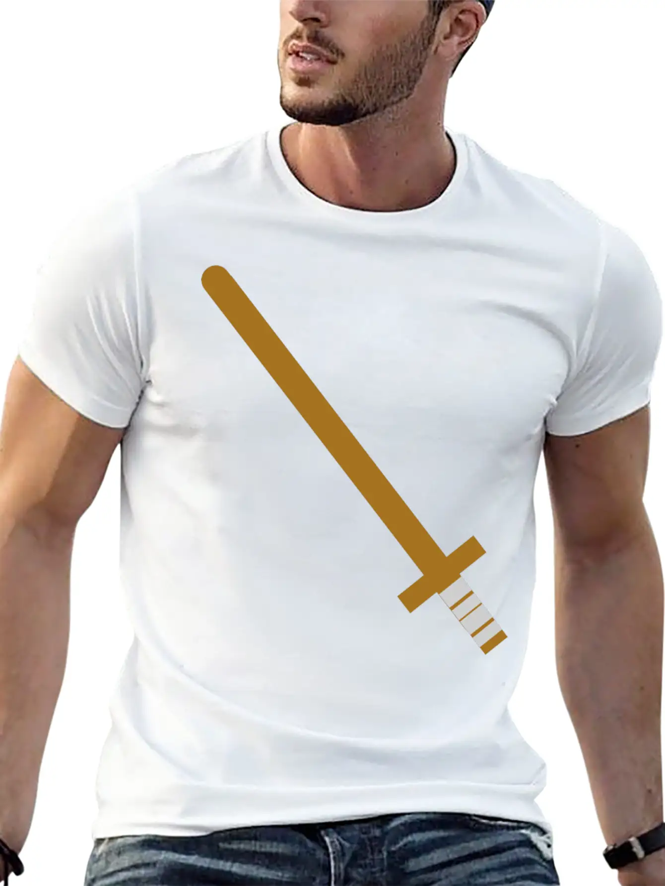 Wooden Sword Unisex Casual T-Shirt – Clean Design For Daily Comfort