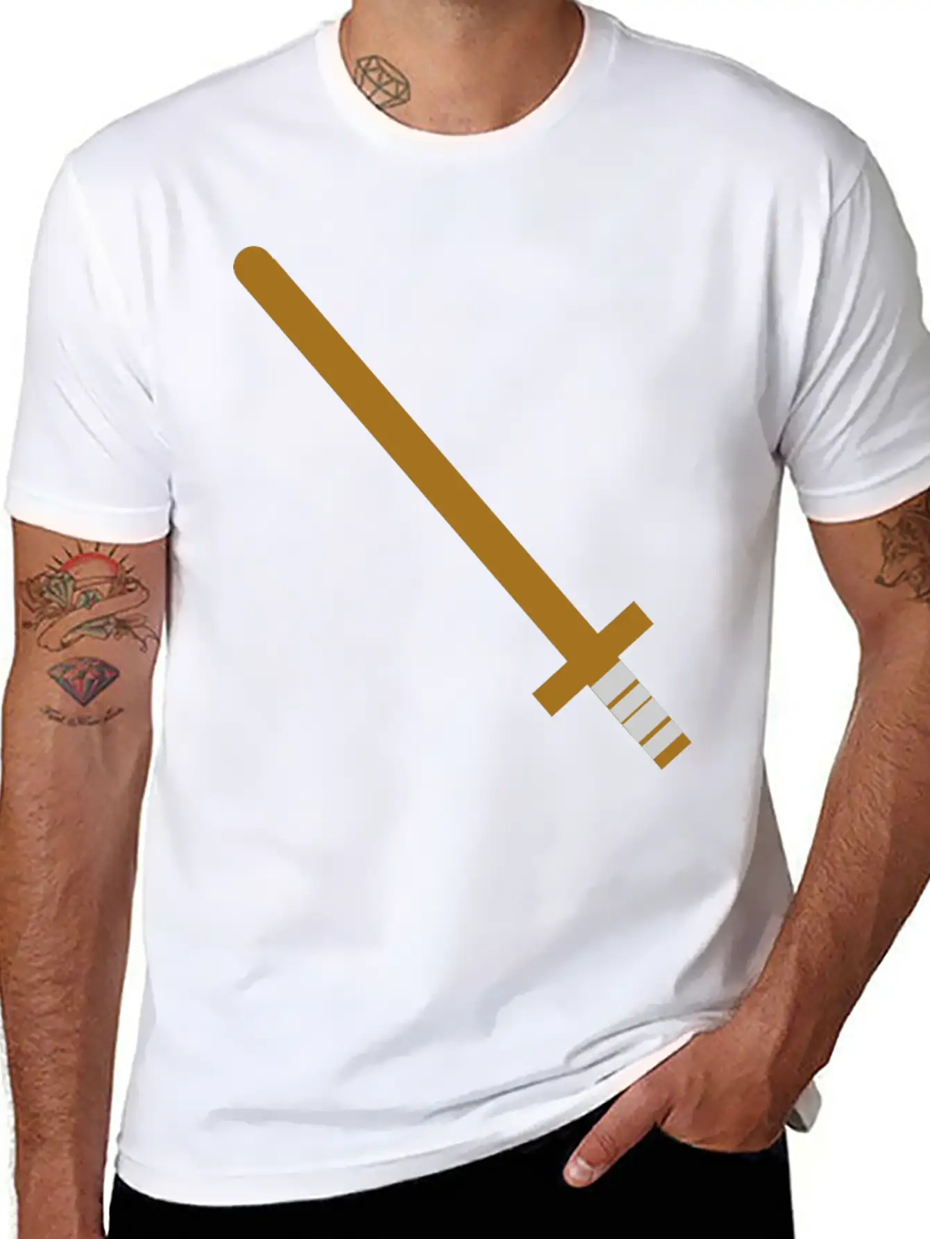 Wooden Sword Unisex Casual T-Shirt – Clean Design For Daily Comfort