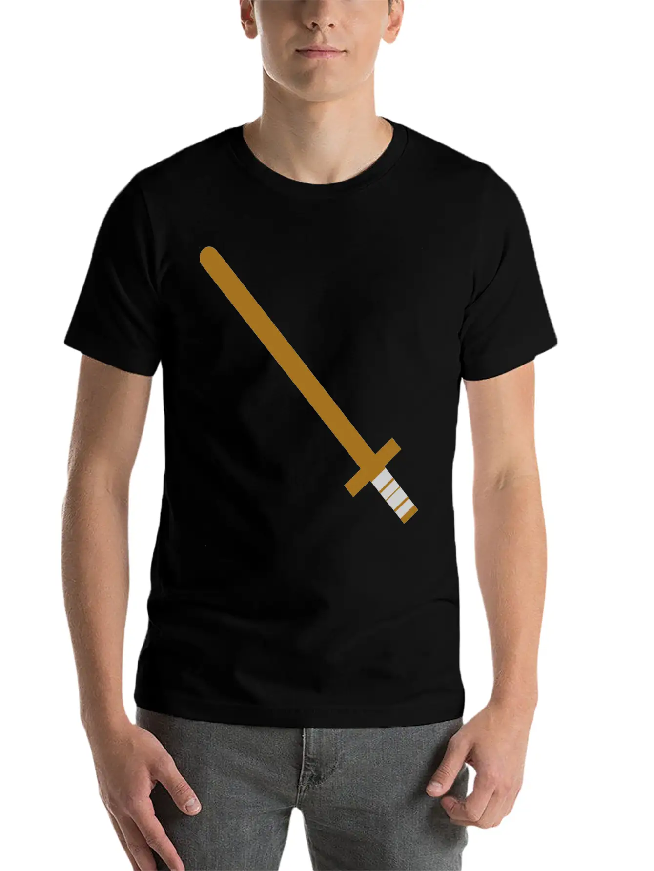 Wooden Sword Unisex Casual T-Shirt – Clean Design For Daily Comfort