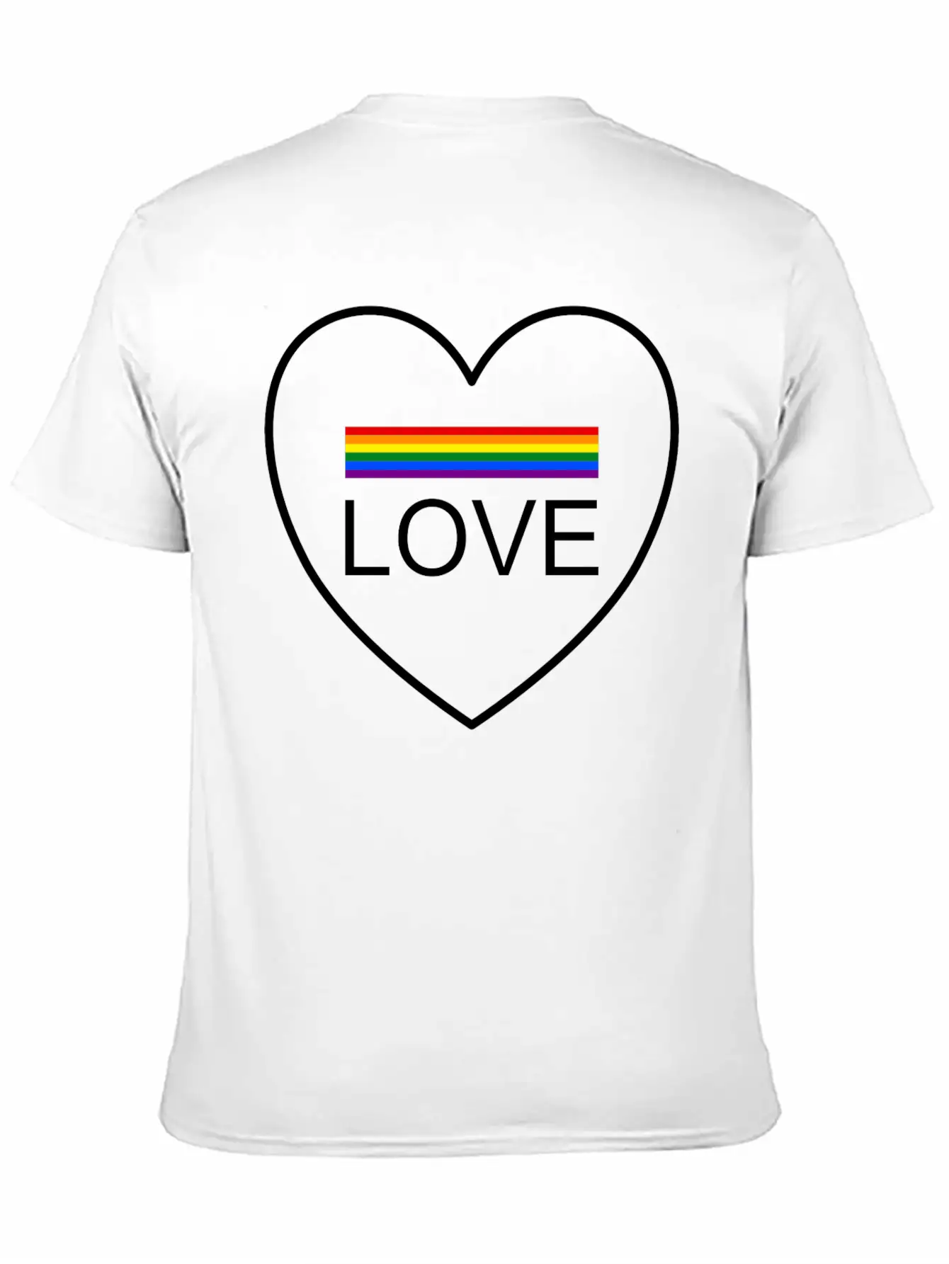 Wording Design "LOVE". Design For Pride Month 2024 Unisex Casual T-Shirt – Clean Design For Daily Comfort