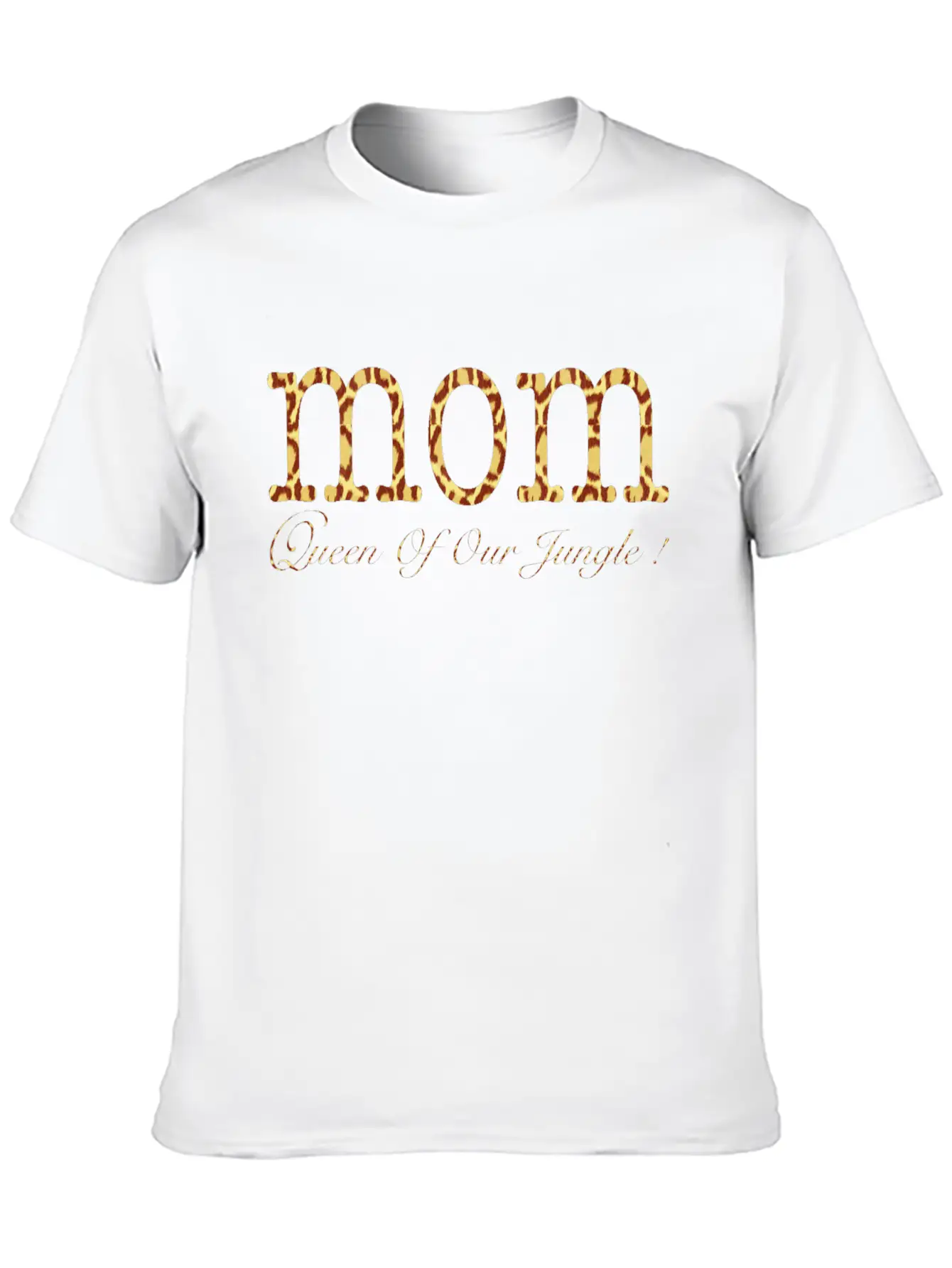 Wordtease MOM Queen Of Our Jungle ! Leopard Lightweight Cotton T-Shirt – Daily Comfort Graphic Shirt